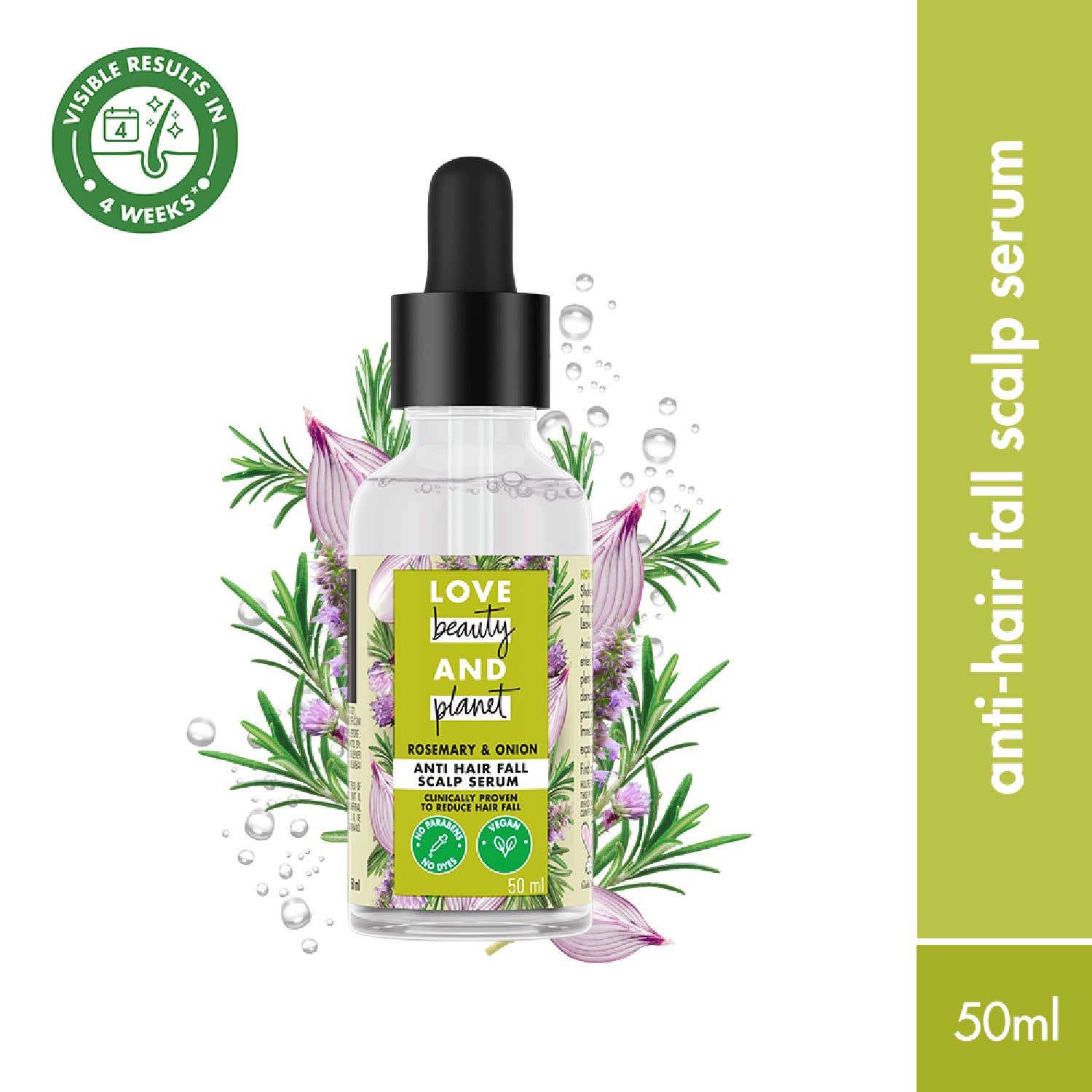 LOVE beauty AND planet | Love Beauty And Planet Onion and Rosemary Anti Hairfall Scalp Serum (50 ml)