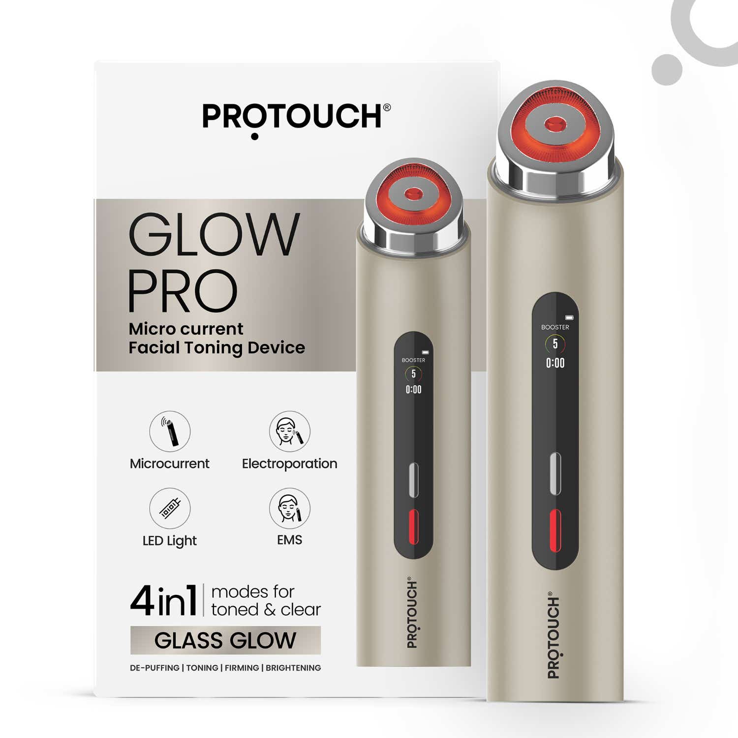 Protouch | Protouch Glow Pro Microcurrent Facial Toning Device - Etoupe