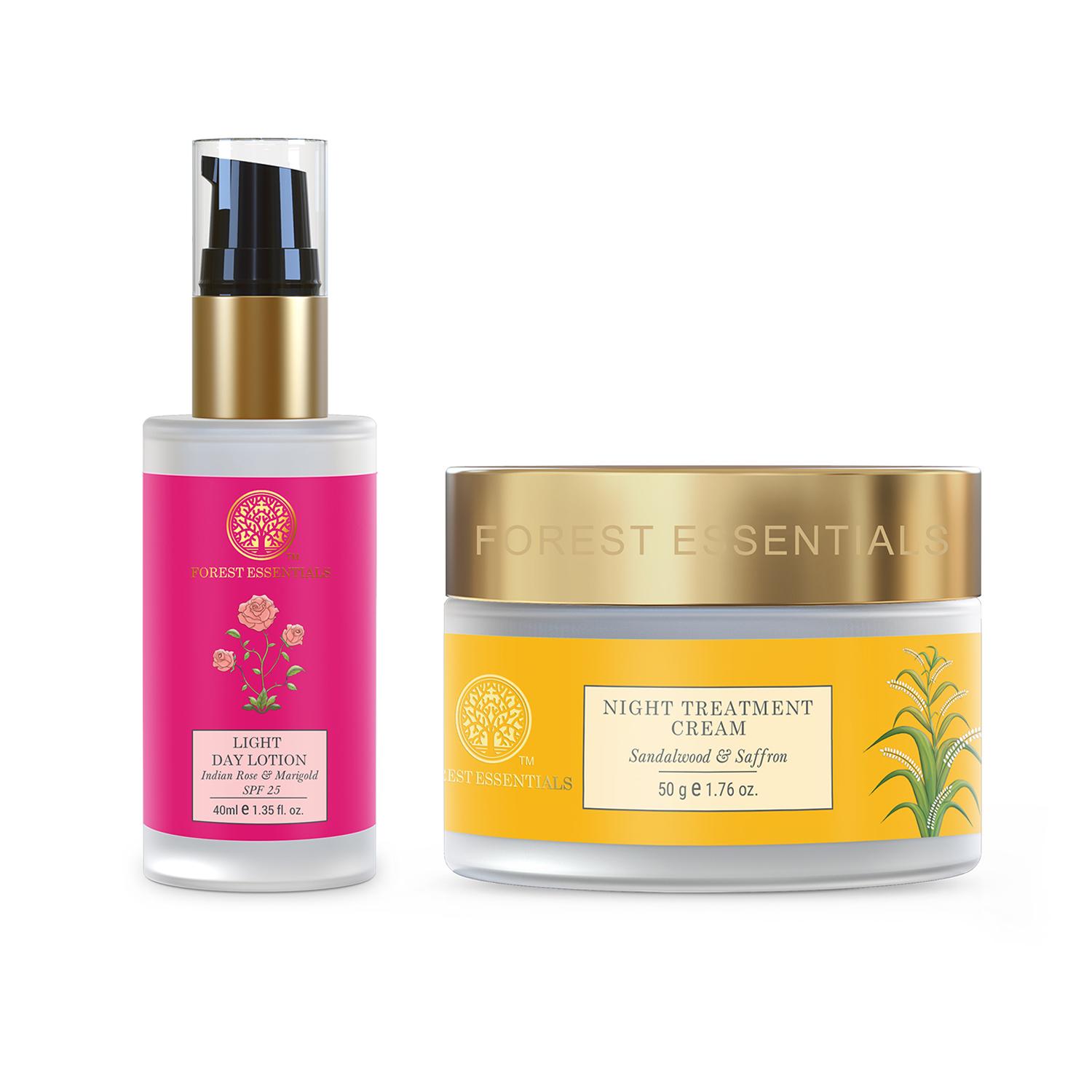 Forest Essentials | Forest Essentials Light Day Lotion & Night Treatment Cream for All-Day Skin Nourishment