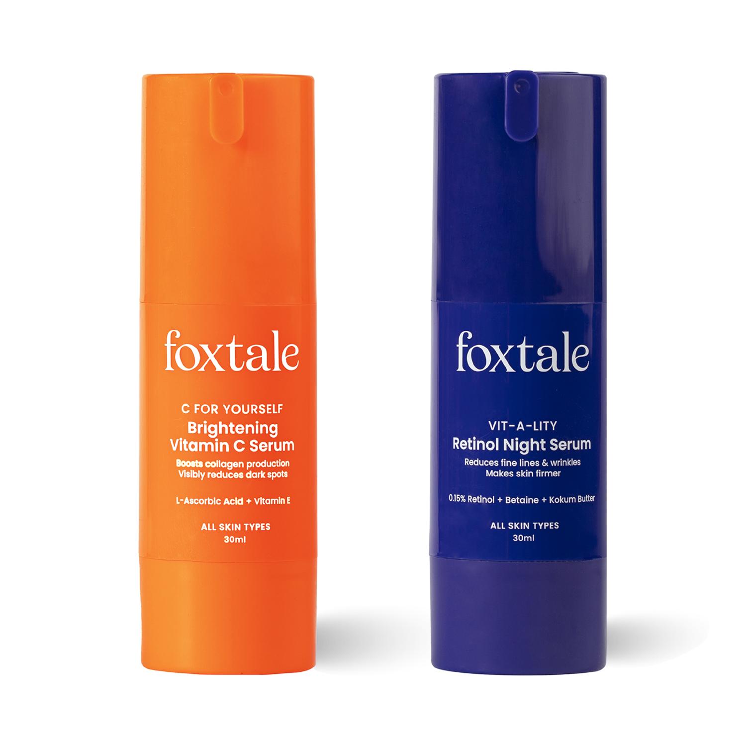 Foxtale | Foxtale 360° Age Protection Skin Care Kit Combo-C For Yourself Vitamin C Serum Retinol Night Serum