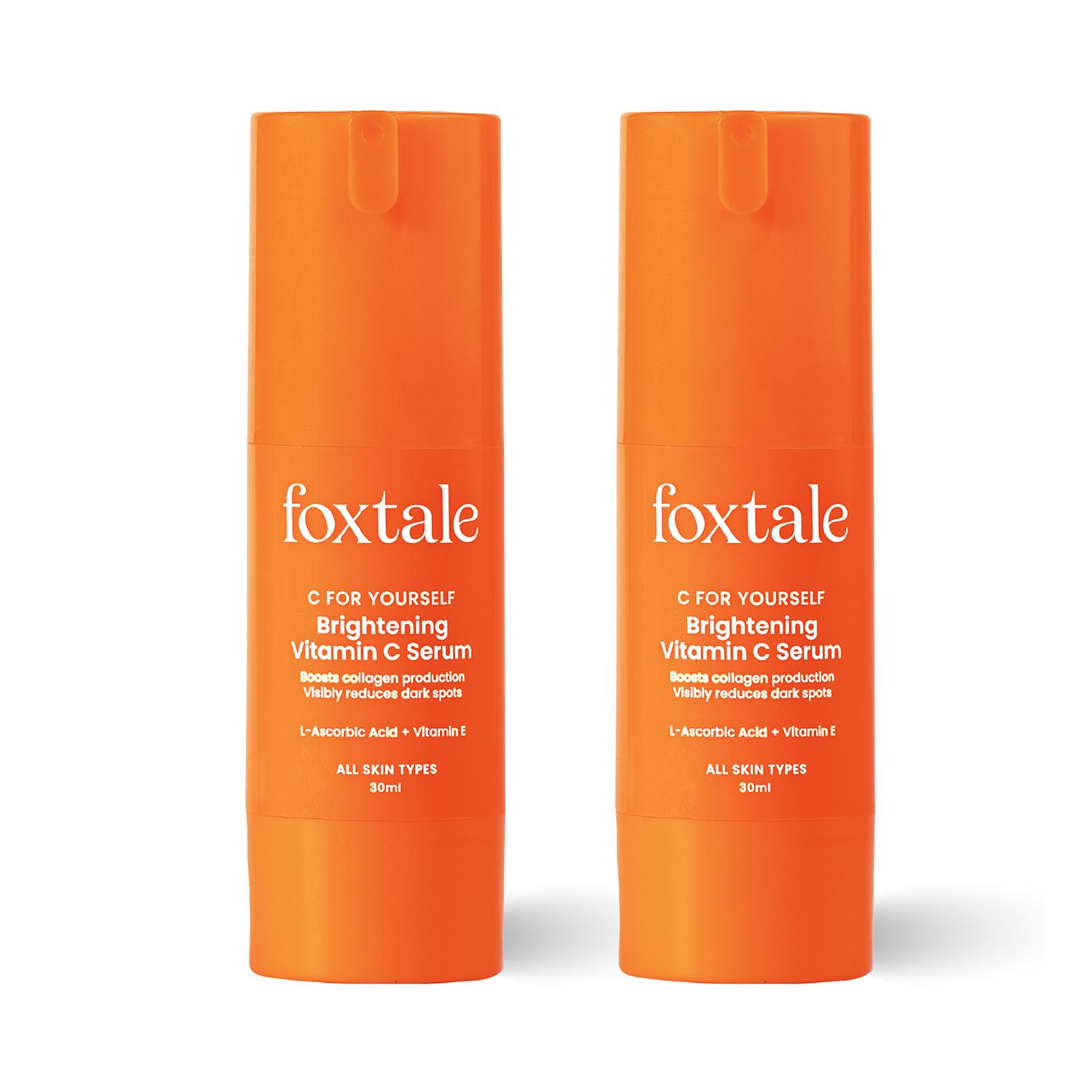 Foxtale | Foxtale Vitamin C Serum 15% L-Ascorbic Acid & 1% Vitamin E Brightening Serum (30ml) Pack of 2 Combo