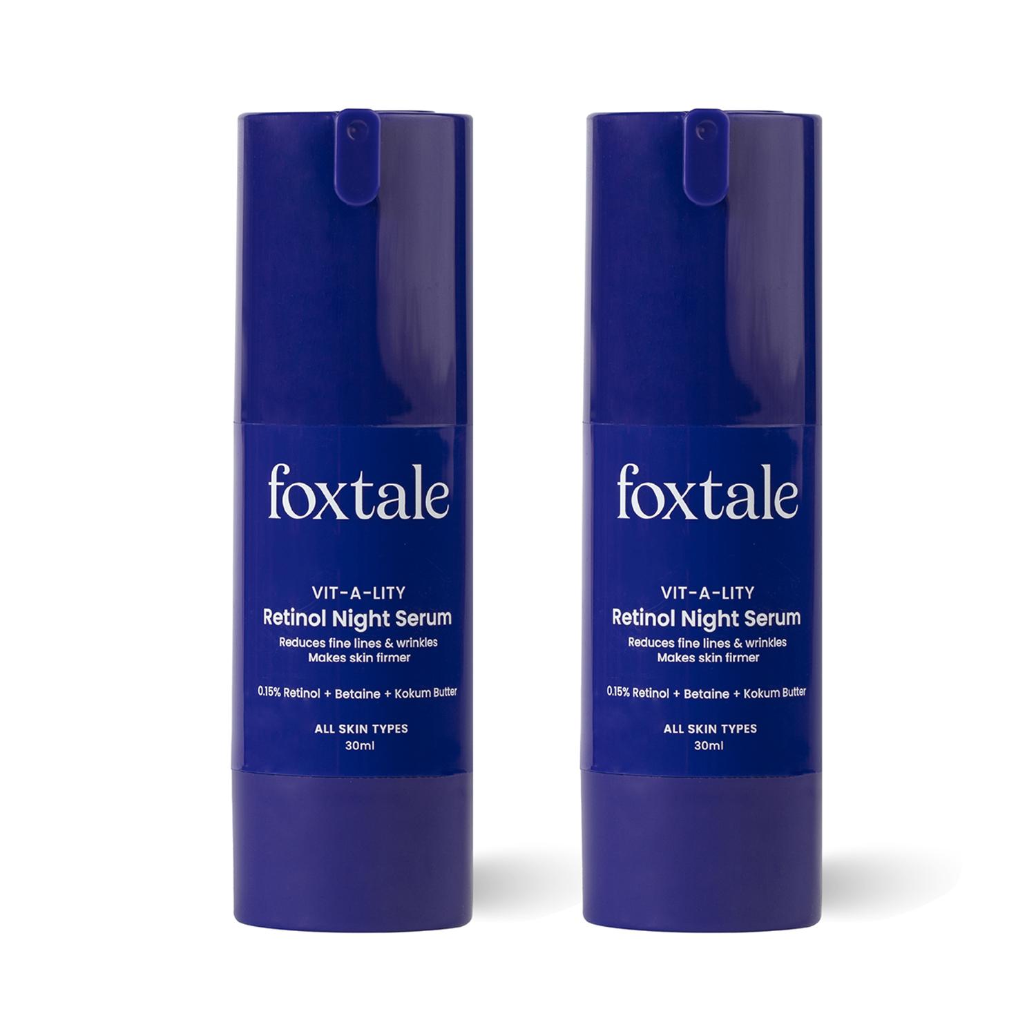 Foxtale | Foxtale 0.15% Encapsulated Retinol Night Serum (30ml) Pack of 2 Combo