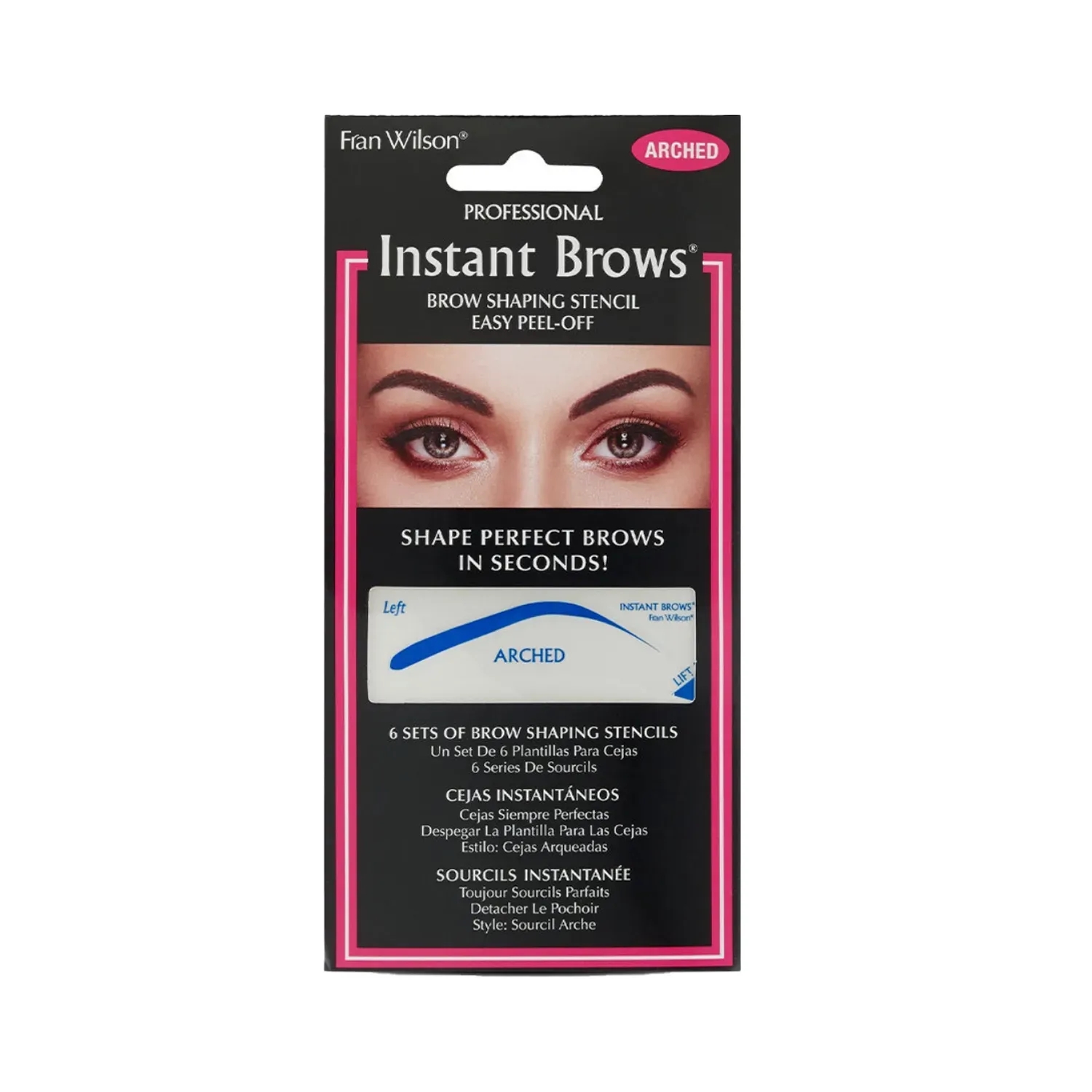 Fran Wilson Moodmatcher | Fran Wilson Moodmatcher Instant Brows Shaping Stencil - Arched (Set of 6)