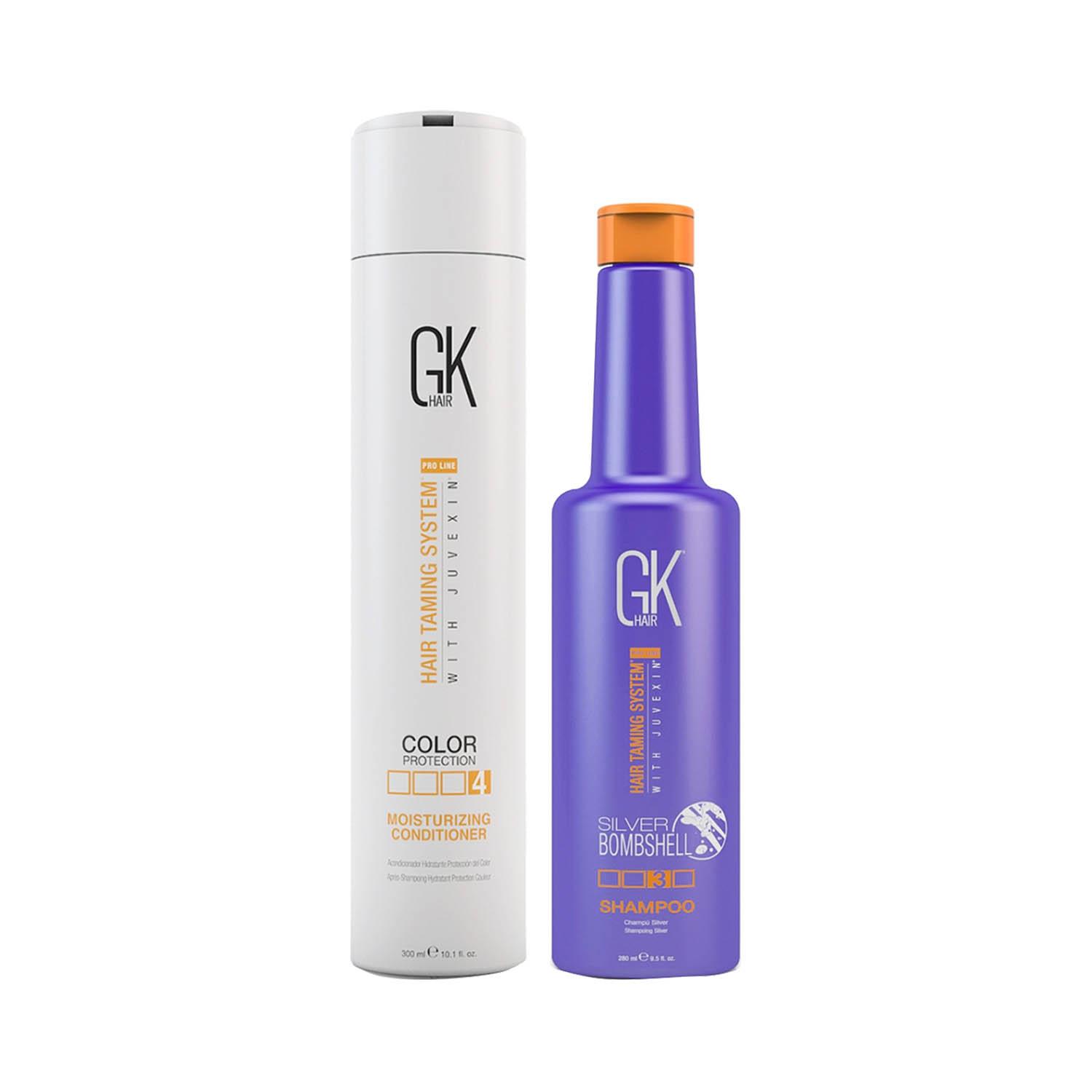 GK Hair | GK Hair Silver Bombshell Shampoo 280ml with Moisturizing Conditioner 300ml
