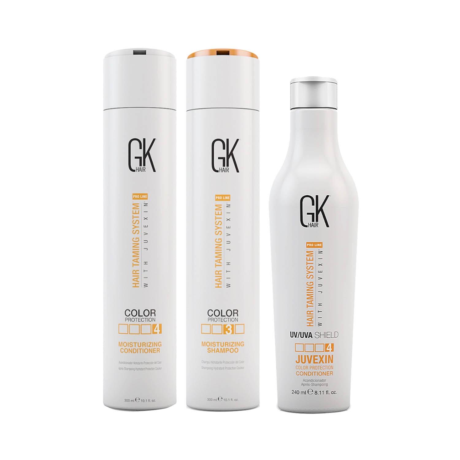 GK Hair | GK Hair Moisturizing Shampoo and Conditioner 300ml with Color Shield Conditioner 240ml