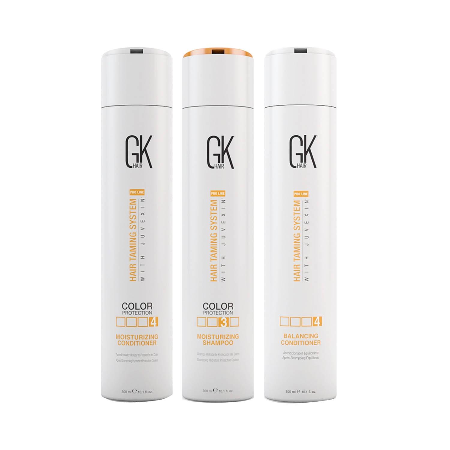 GK Hair | GK Hair Moisturizing Shampoo and Conditioner 300ml with Balancing Conditioner 300ml