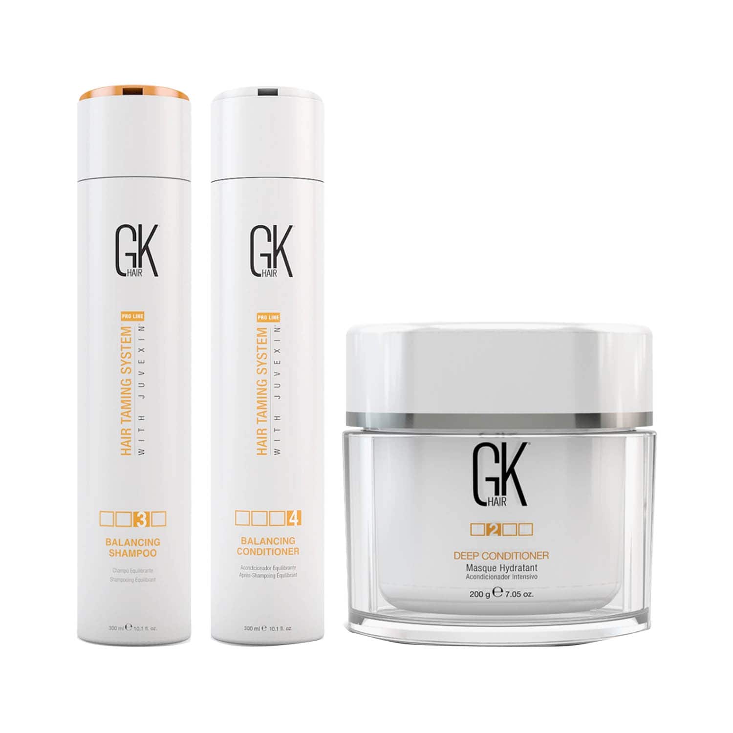 GK Hair | GK Hair Balancing Shampoo and Conditioner(300 ml) with Deep Conditioner Masque (200 g)