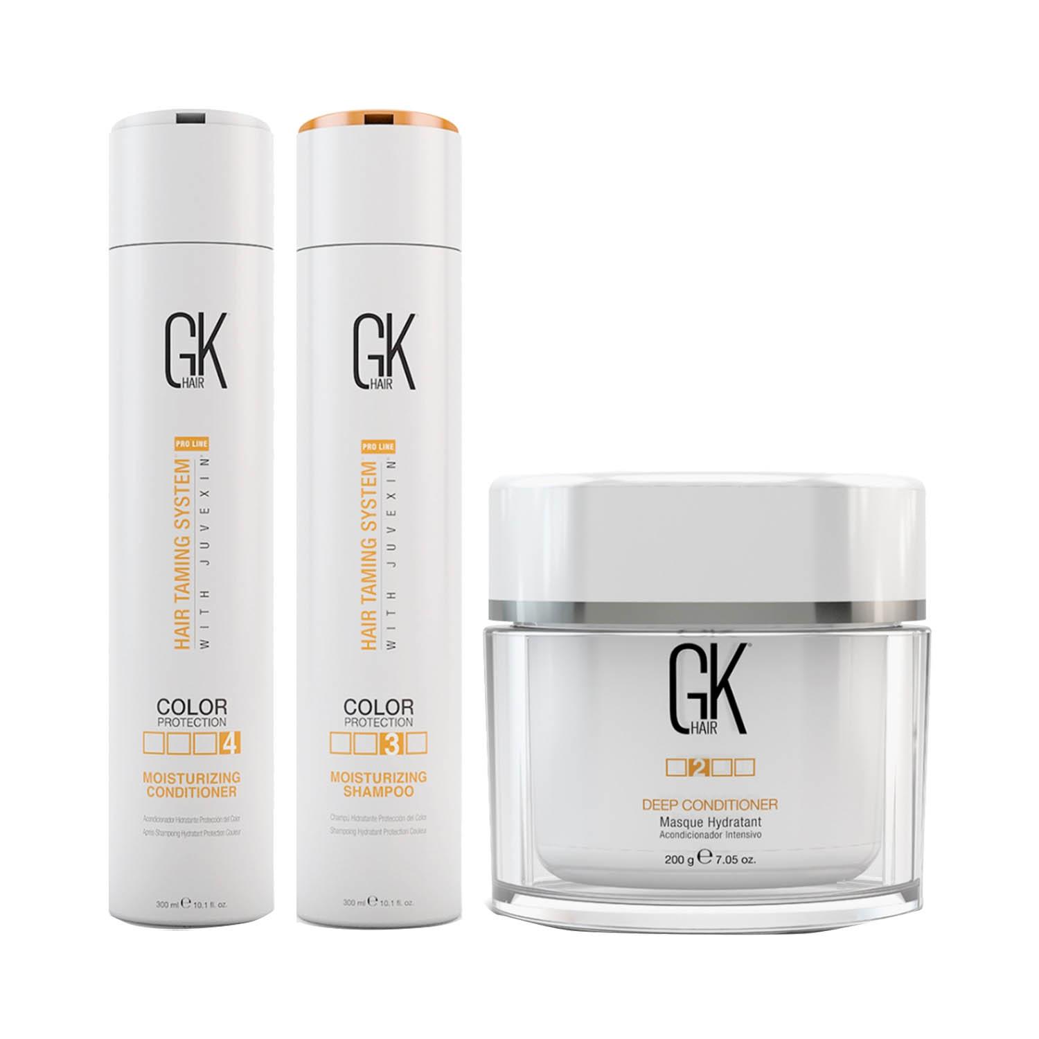 GK Hair | GK Hair Moisturizing Shampoo and Conditioner 300ml with Deep Conditioner Masque 200gm