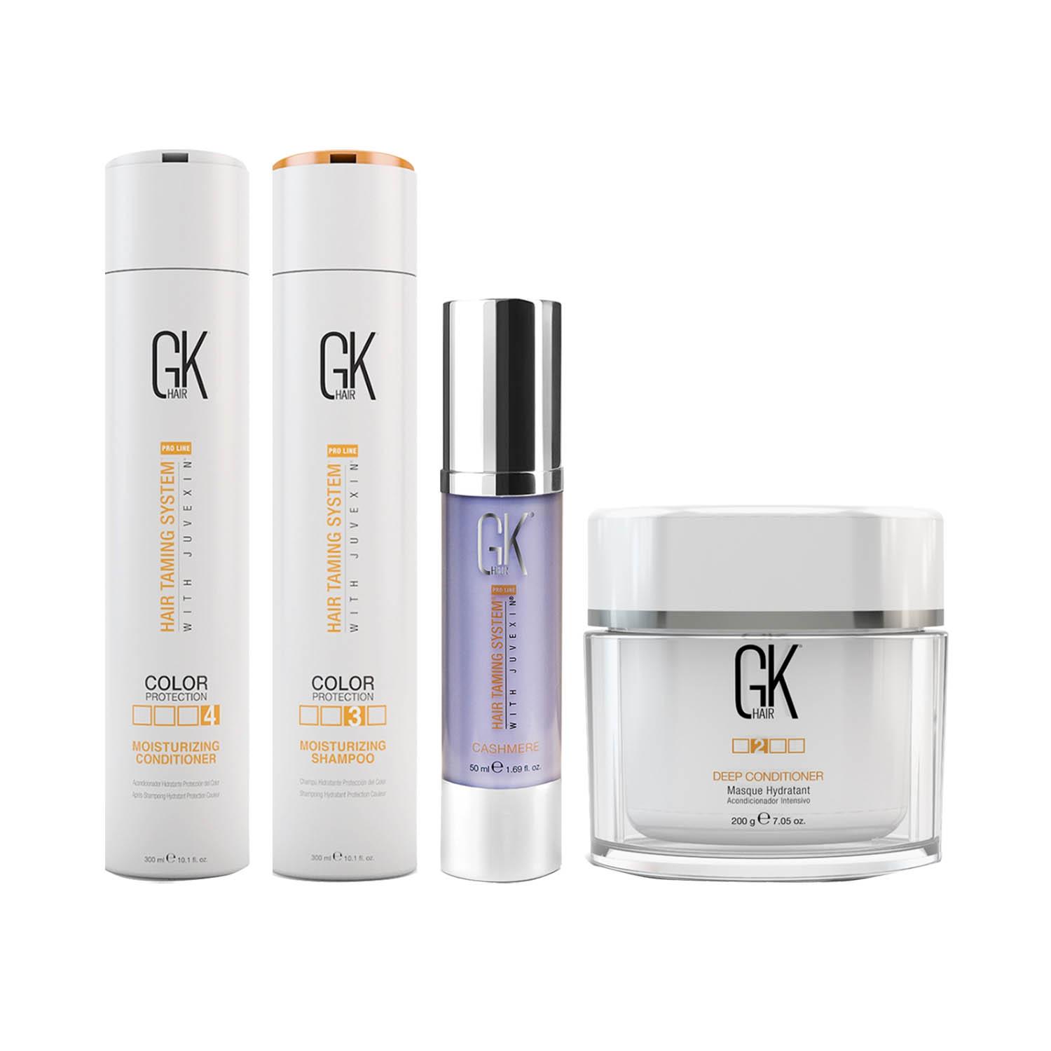 GK Hair | GK Hair Moisturizing Shampoo and Conditioner (300ml),Cashmere (50ml),Deep Conditioner Masque Combo