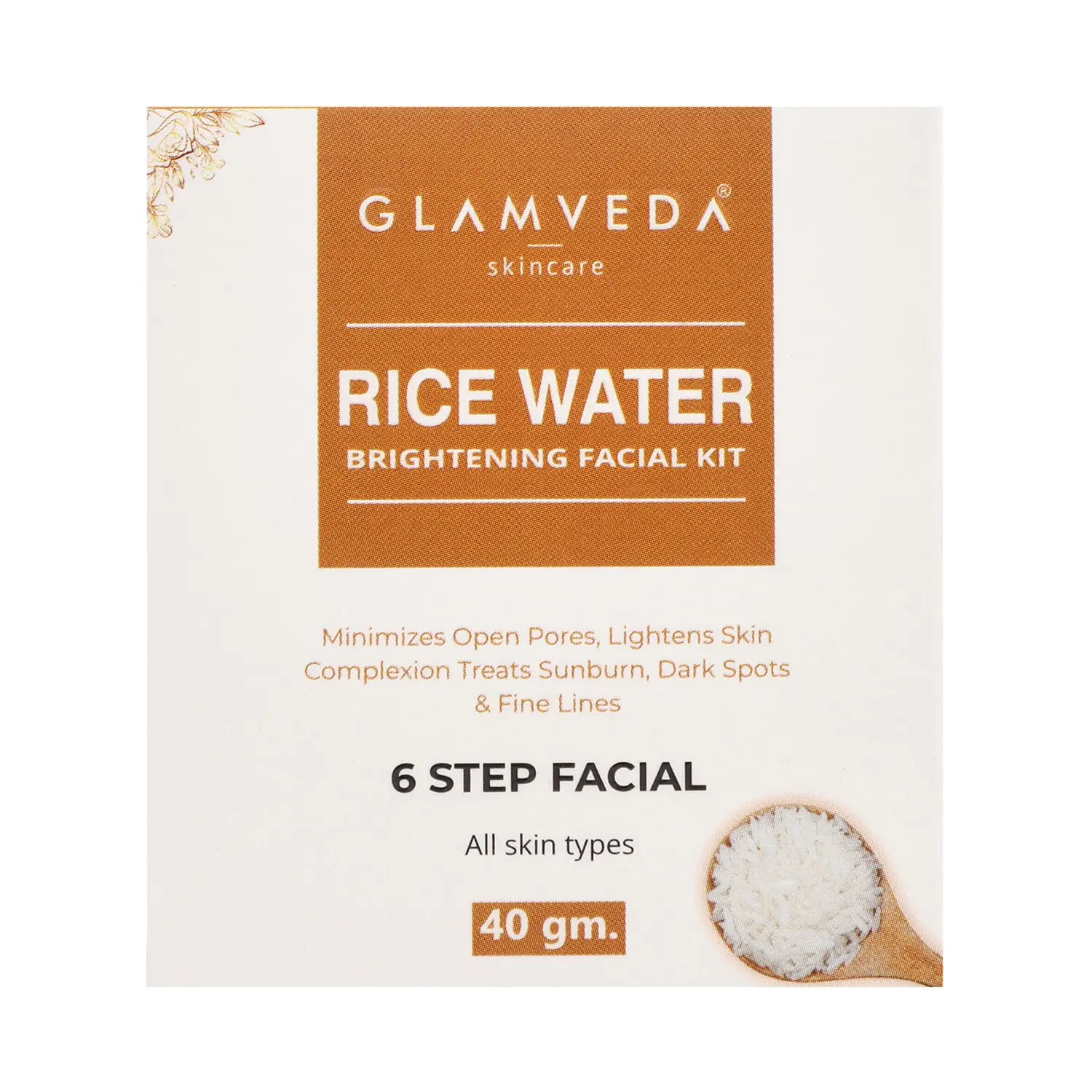 Glamveda | Glamveda Rice Water Brightening Facial Kit (40g)