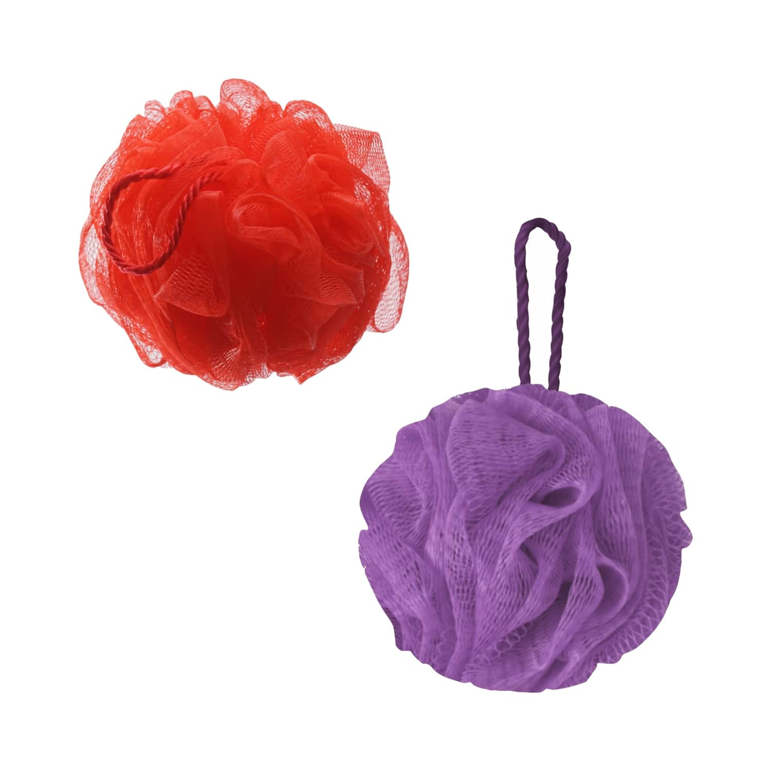 GUBB | GUBB Luxe Sponge Round Loofah - Coral & Lilac Combo