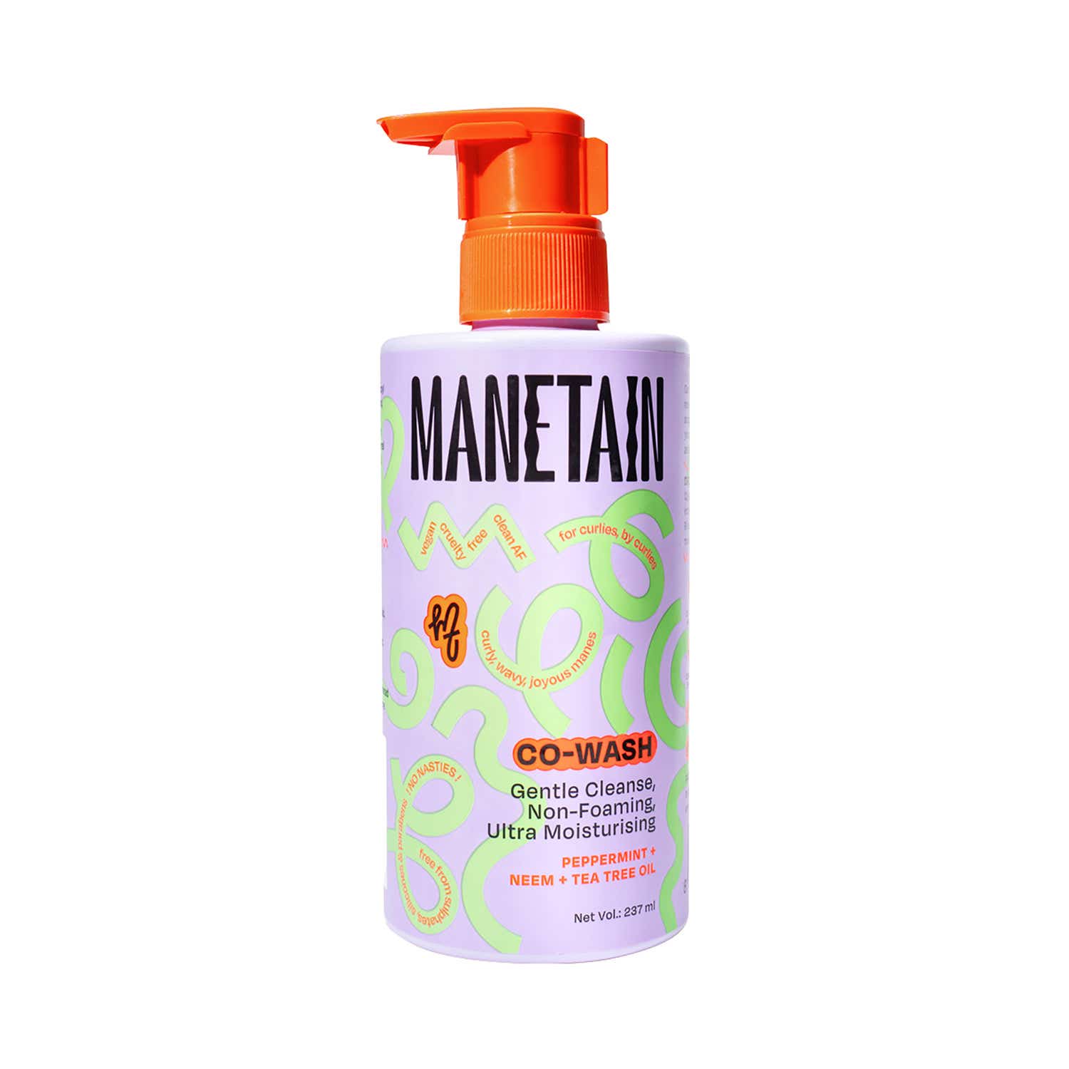 Manetain | Manetain Co-Wash Shampoo With Peppermint & Neem (237 ml)