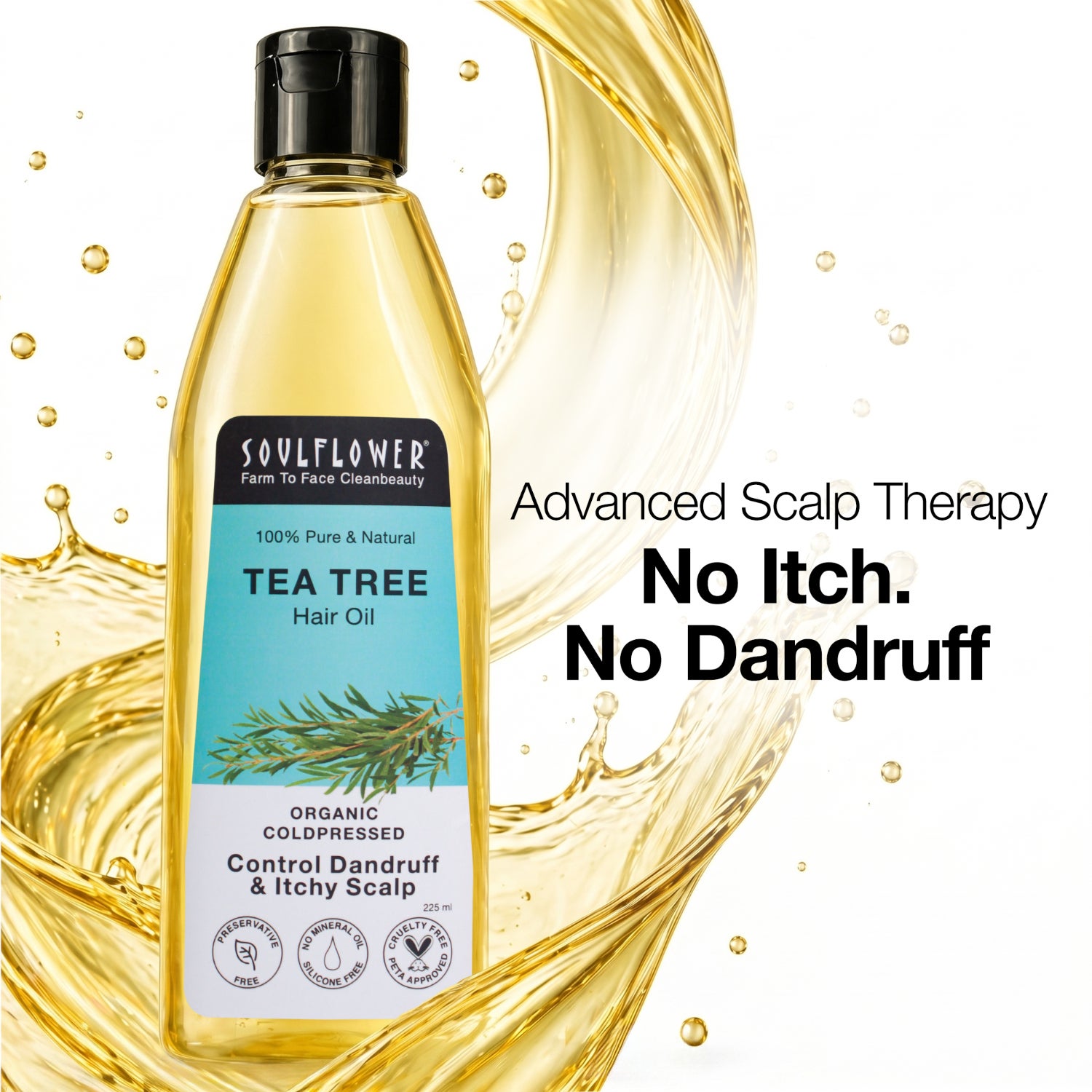 Soulflower | Soulflower Tea Tree Anti Dandruff Hair Oil - (225ml)