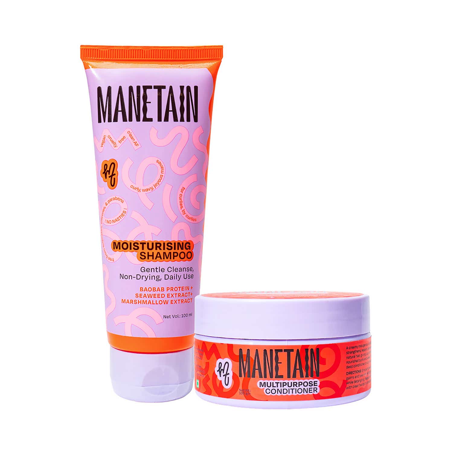 Manetain | Manetain Basic Bundle Moisturizing Shampoo & Multi-Purpose Conditioner (2 pcs)