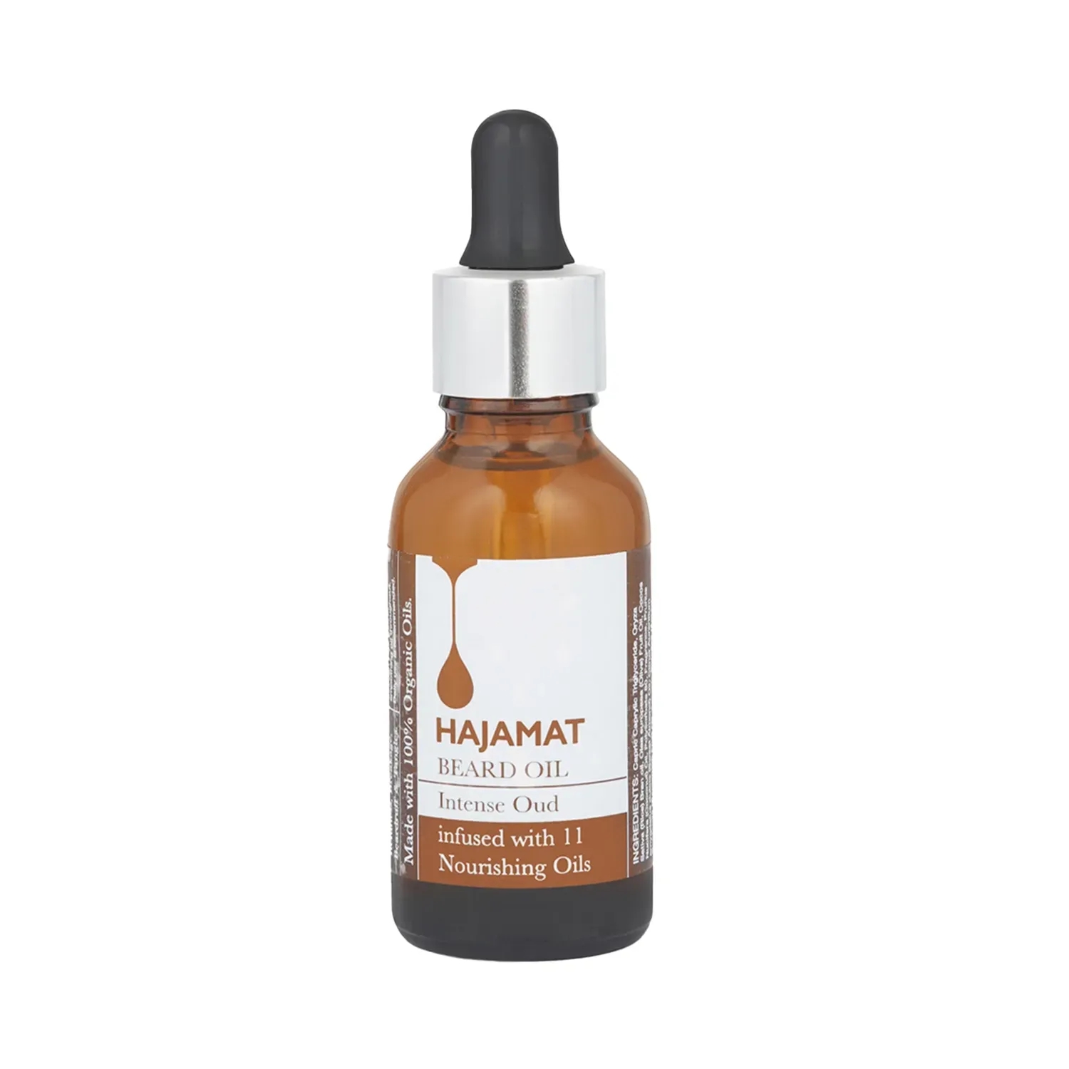 Hajamat | Hajamat Beard Oil Infused With 11 Nourishing Oils, Intense Oud (30ml)
