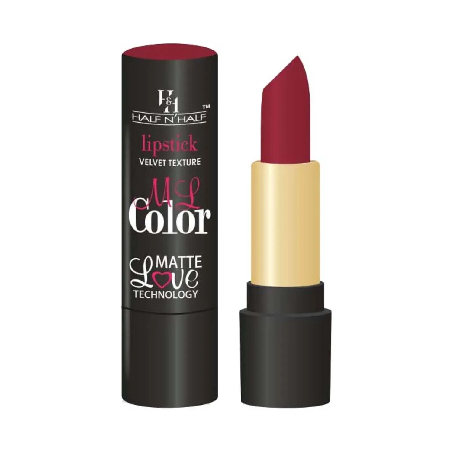 Half N Half | Half N Half Velvet Matte Texture My Colour Lipstick - 4 Hot Red (3.8g)