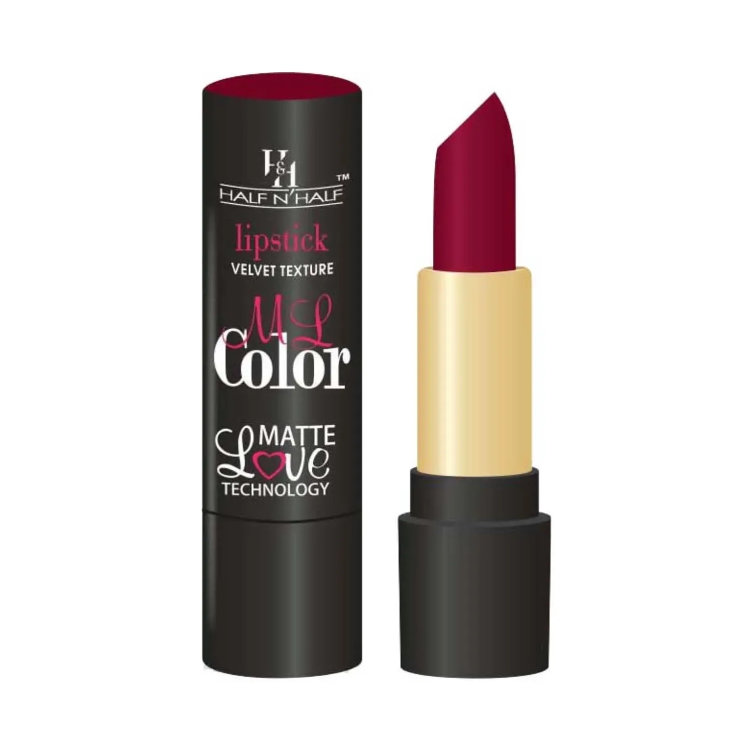 Half N Half | Half N Half Velvet Matte Texture My Colour Lipstick - 7 Ruby Woo (3.8g)