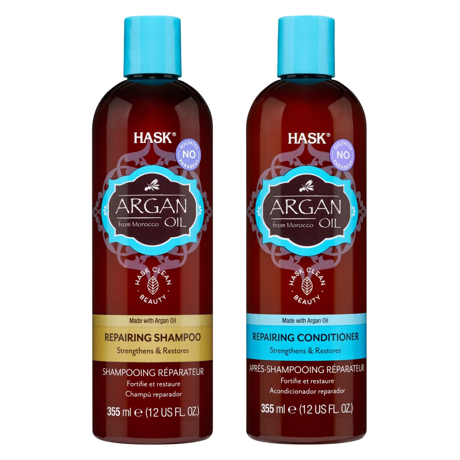 Hask | Hask Argan Oil Repairing Shampoo & Conditioner Combo (355 ml + 355 ml)