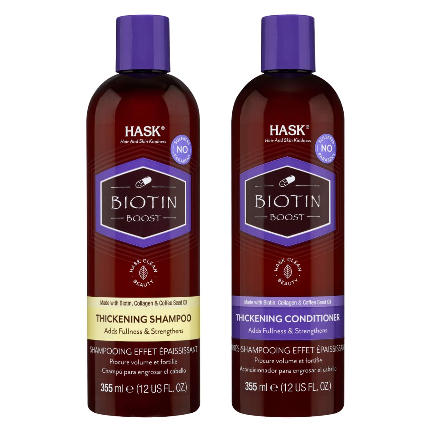 Hask | Hask Biotin Thickening Shampoo & Conditioner Combo (355 ml + 355 ml)