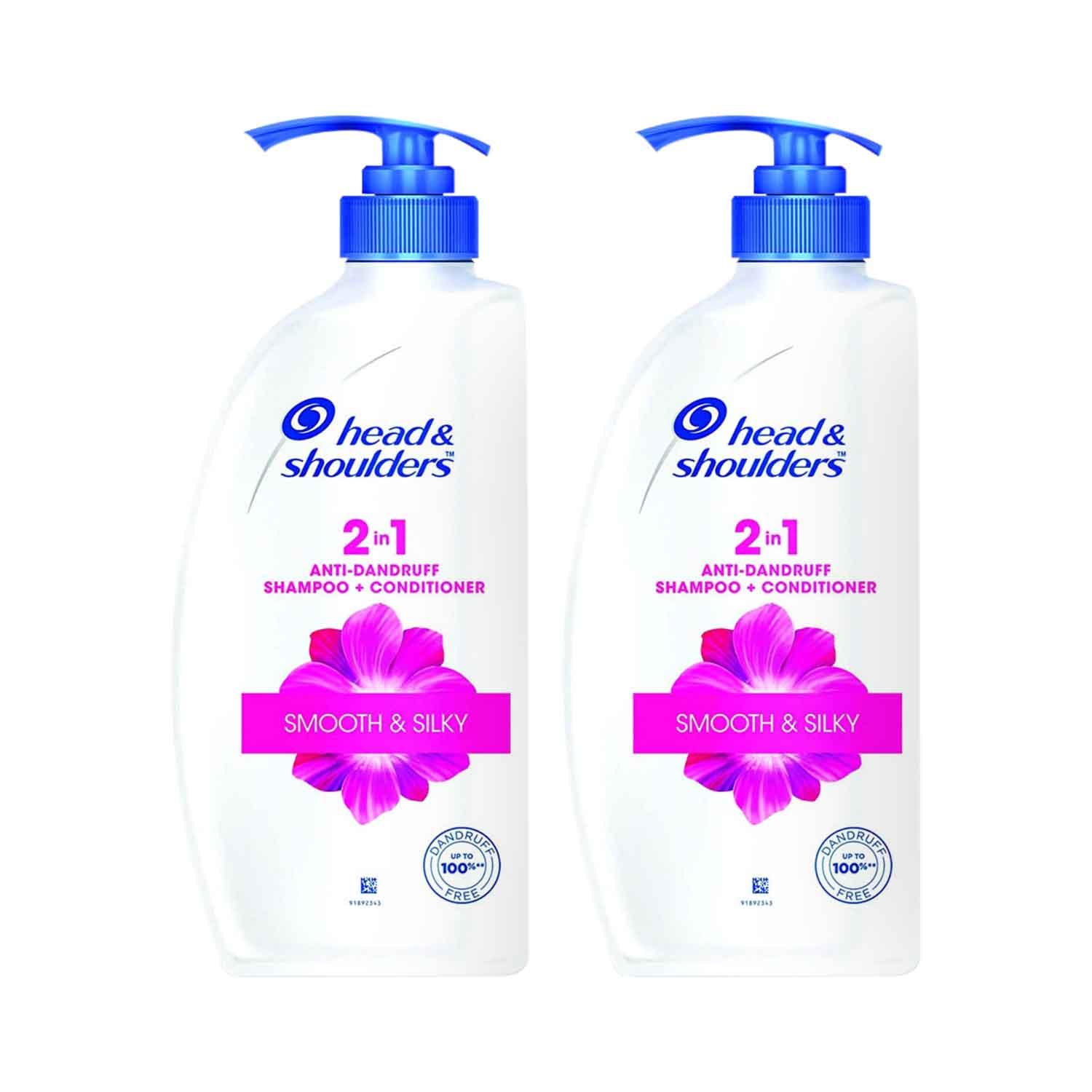 Head & Shoulders | Head & Shoulders Smooth & Silky Anti Dandruff Shampoo + Conditioner For Women & Men Combo