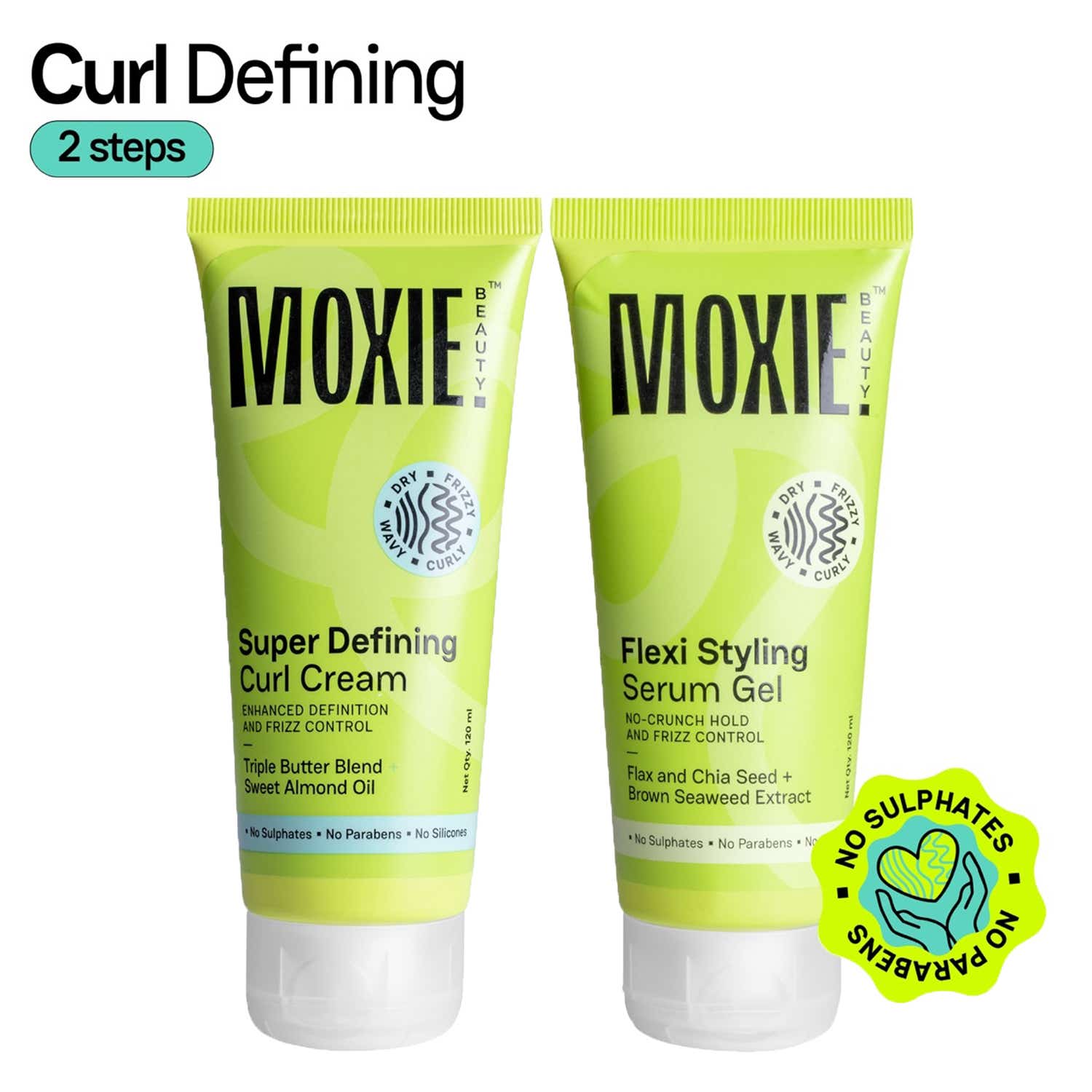 Moxie Beauty | Moxie Beauty Wavy Vibe Setter Duo -Weightless Leave-in Conditioner & Flexi Styling Serum Gel (2 Pcs)