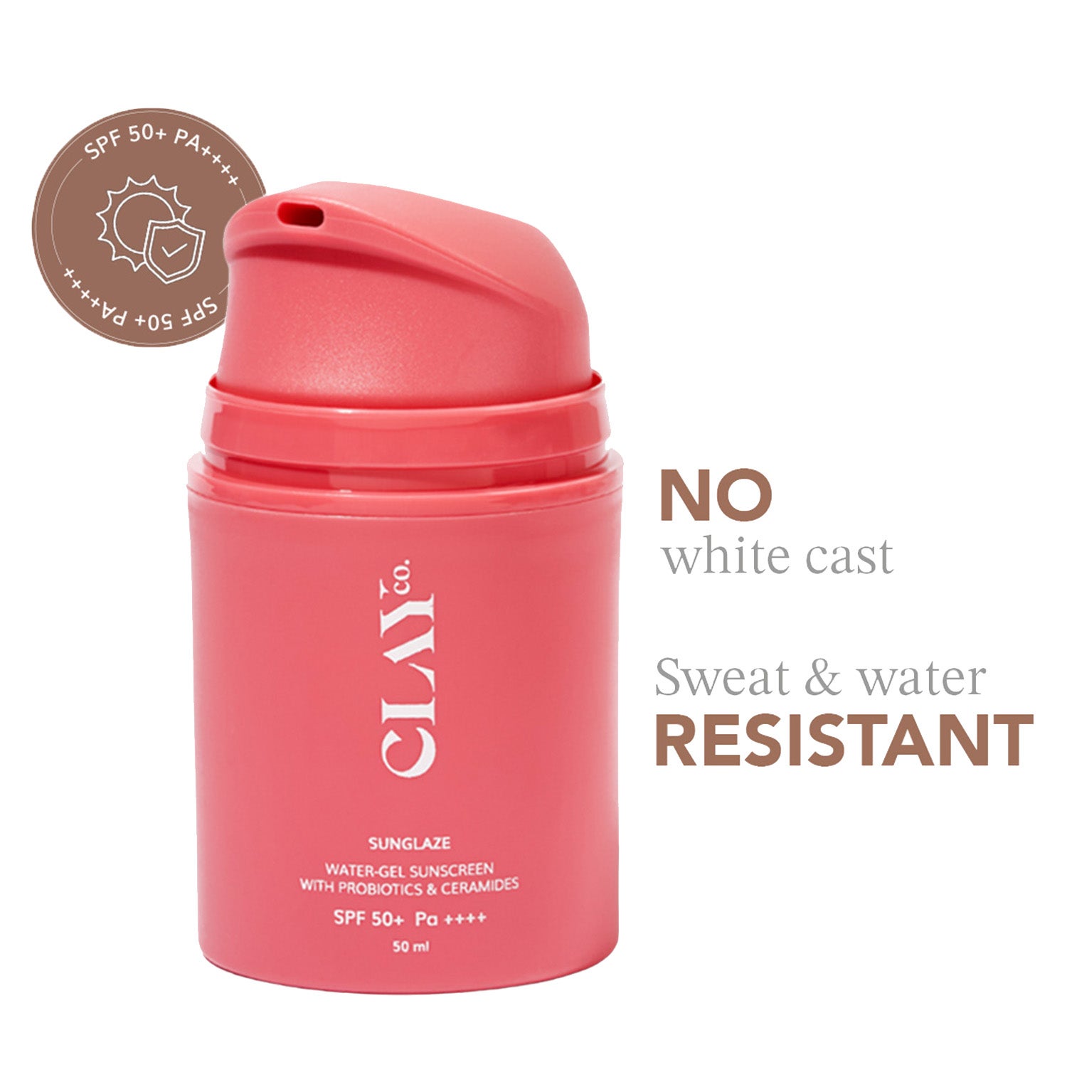 ClayCo. | ClayCo Sunglaze Sunscreen SPF 50 PA ++++ with Probiotic & Ceramides (50 ml)