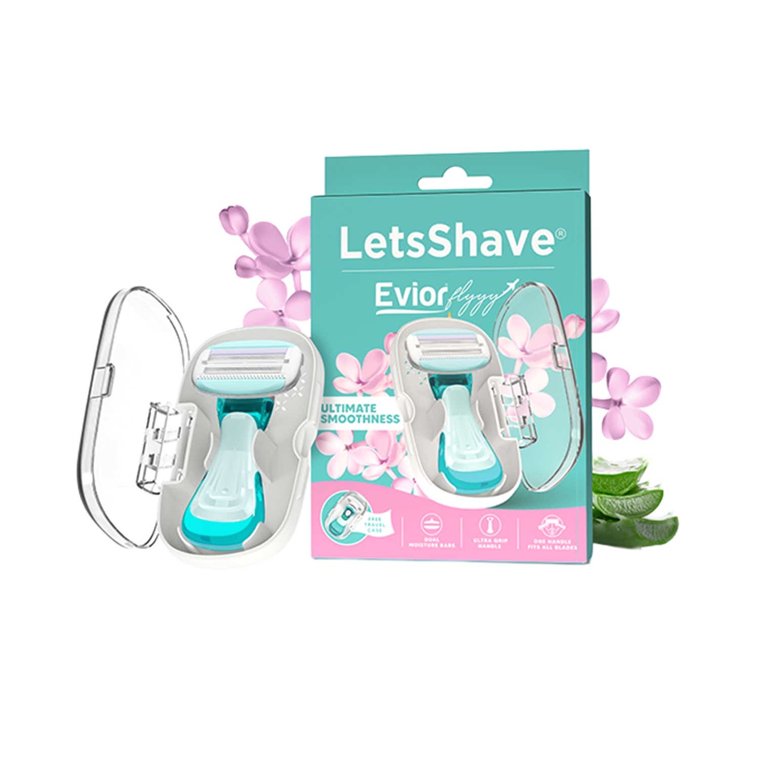 LetsShave | Letsshave Evior Flyyy World's First 6 Blade Compact Shaving Razor for Women with Protective Case