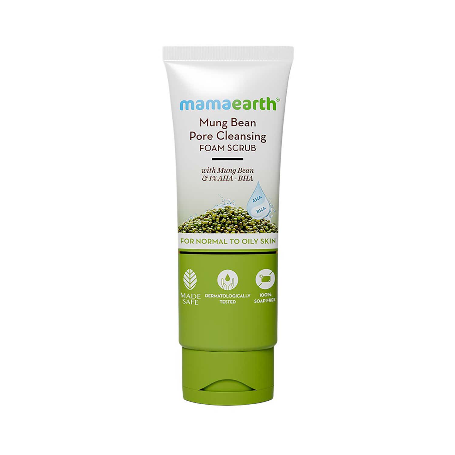 Mamaearth | Mamaearth Mung Bean Pore Cleansing Foam Scrub with Mung Bean (100 g)