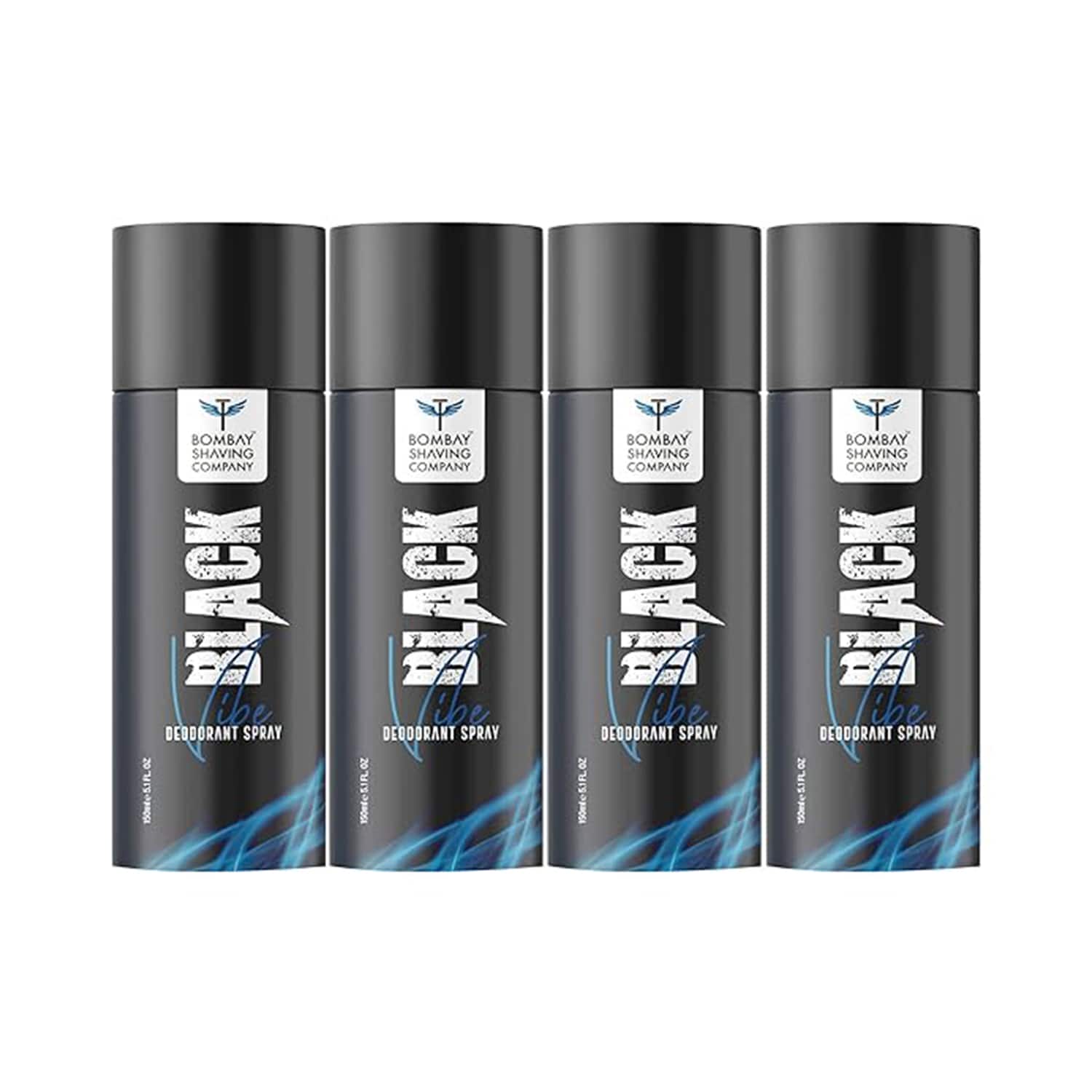 Bombay Shaving Company | Bombay Shaving Company Black Vibe Combo Deodorant Spray For Men (4 x 150 ml)