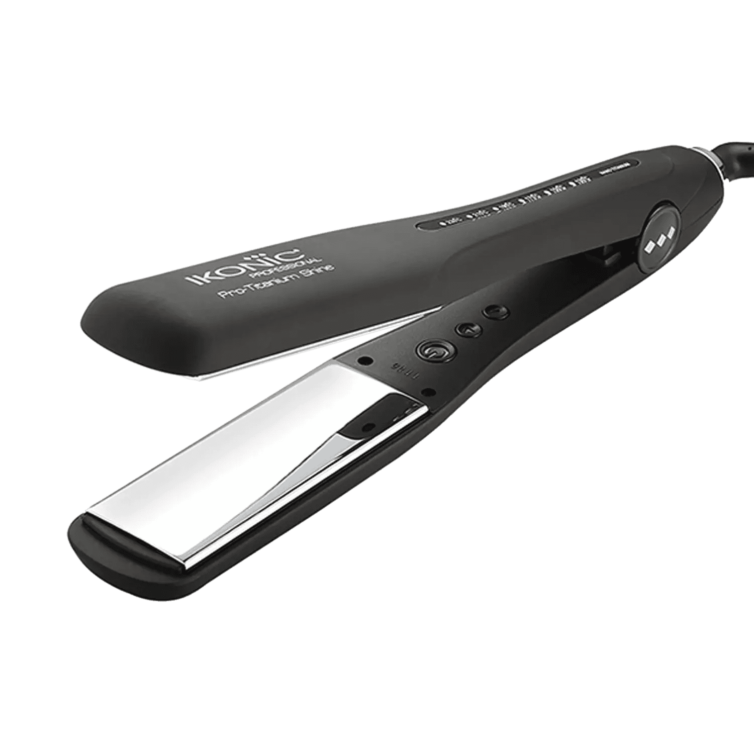 Ikonic Professional | Ikonic Professional Pro Titanium Shine Hair Straightener (Black & Silver)
