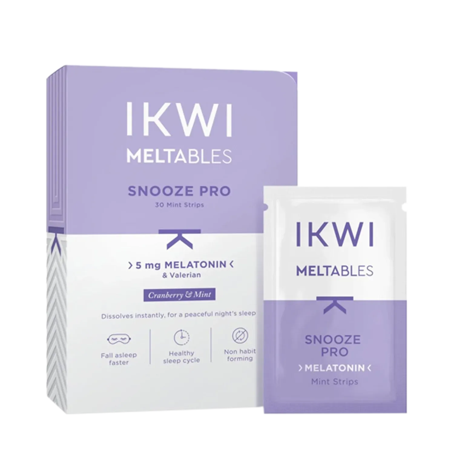 IKWI | IKWI Snooze Pro Meltables With 5mg Melatonin & Valerian (30 Mint Strips)