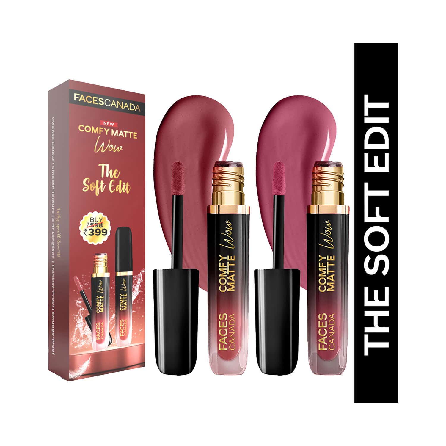 Faces Canada | Faces Canada Wow Liquid Lipstick Set - The Soft Edit (2 pcs)