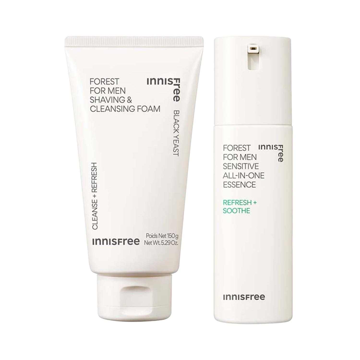 Innisfree | Innisfree Forest Shaving & Cleansing Foam (150 g) & Forest Sensitive All-in-one Essence (100 ml)