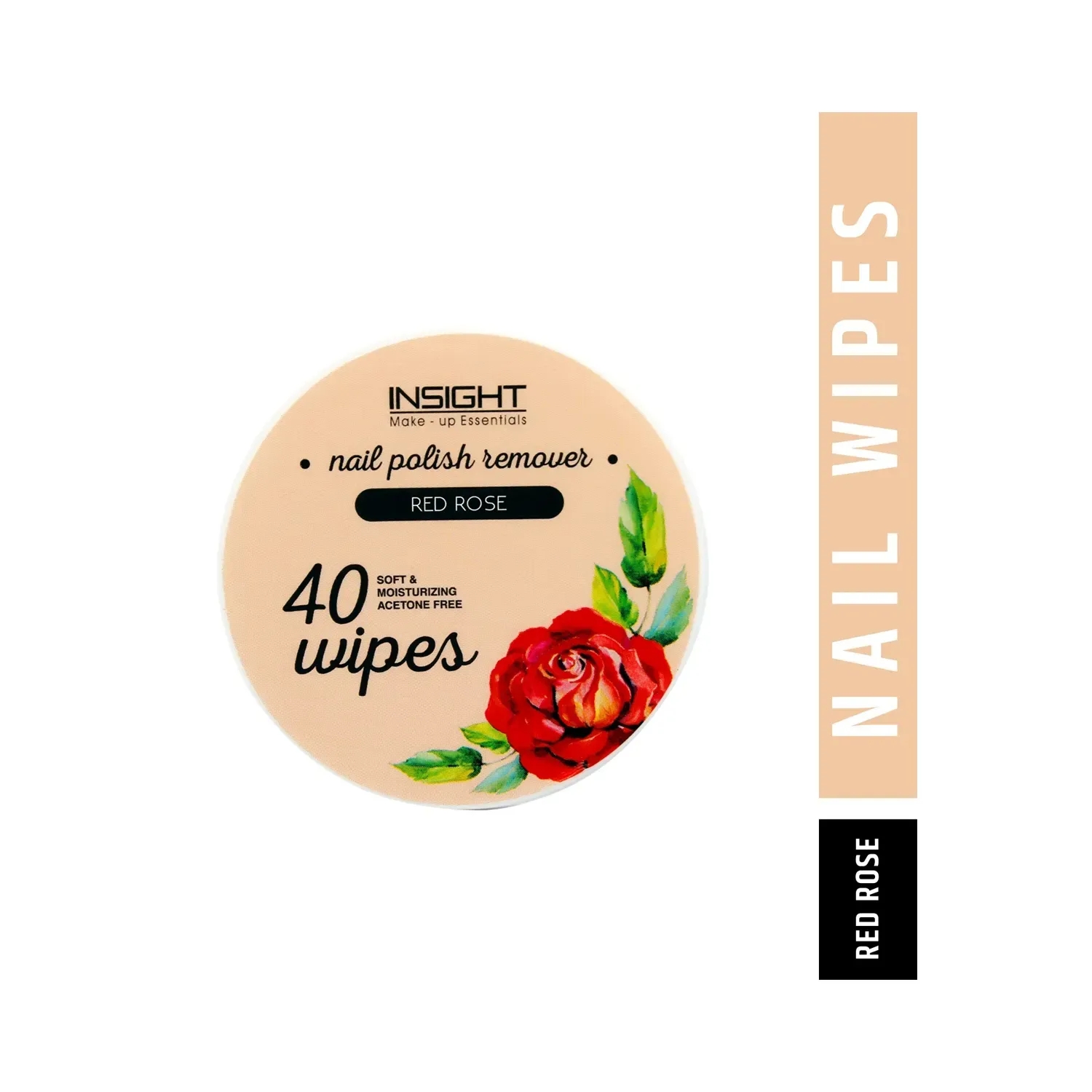 Insight Cosmetics | Insight Cosmetics Red Rose Nail Polish Remover Wipes (40 Pcs)