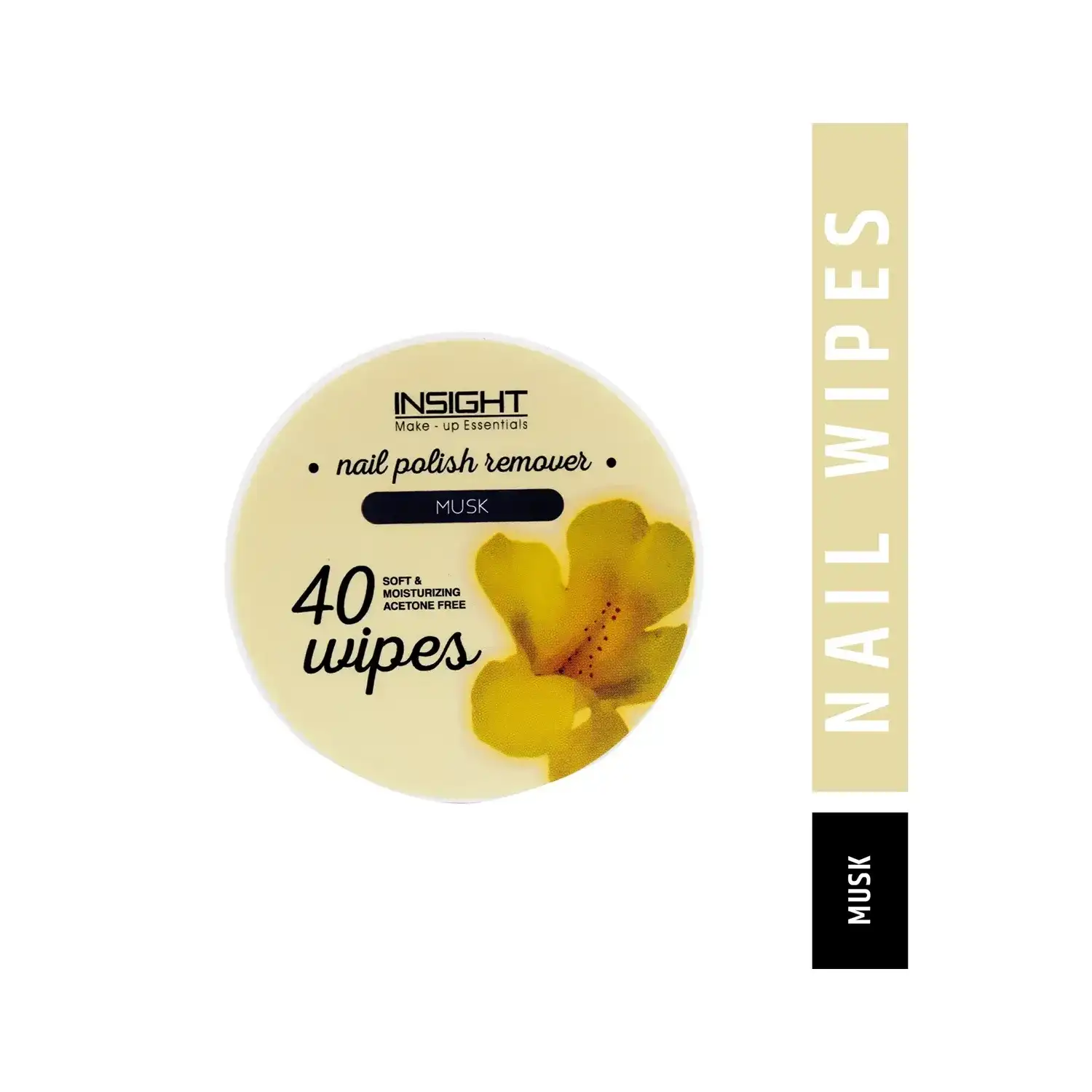 Insight Cosmetics Musk Nail Polish Remover Wipes (40 Pcs)