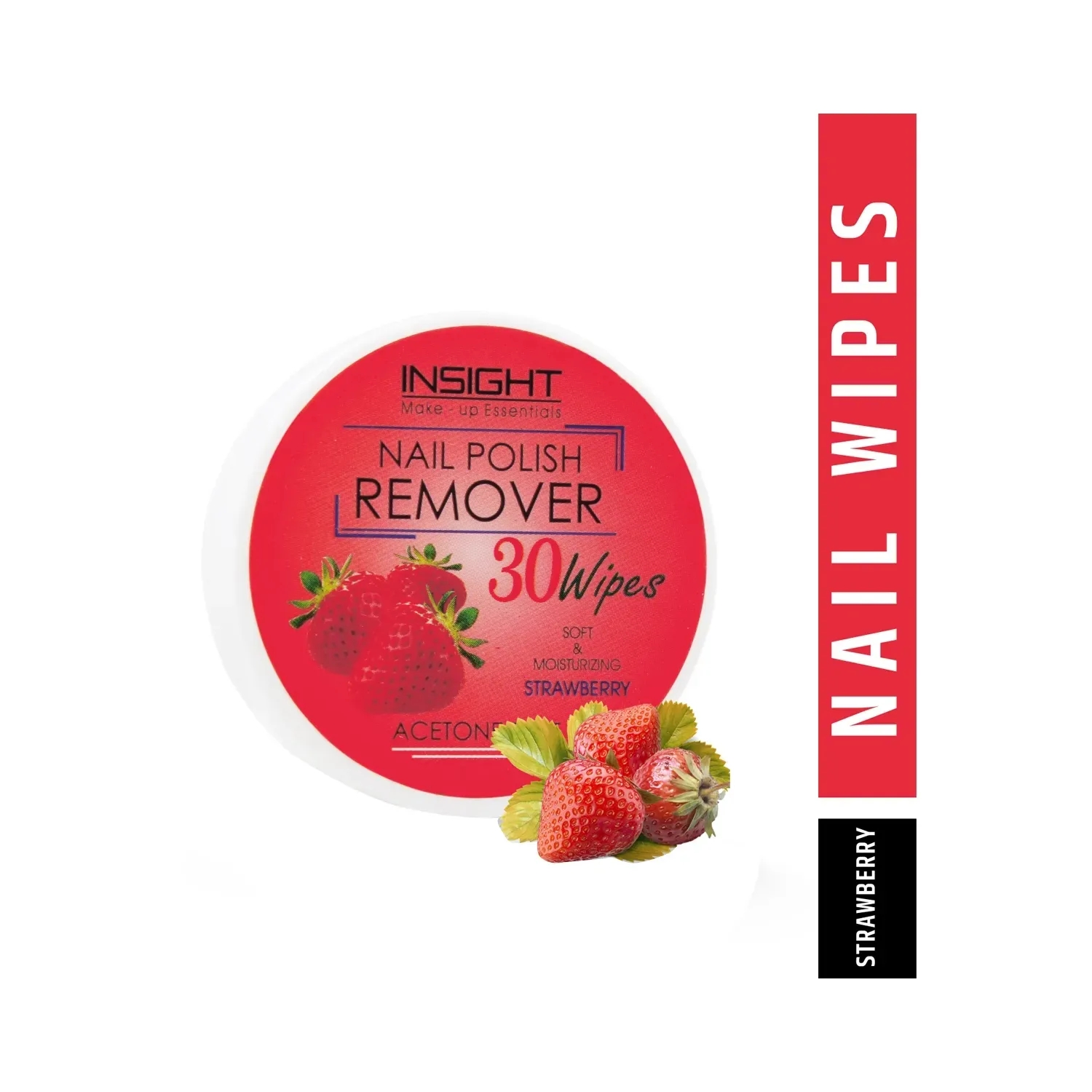 Insight Cosmetics | Insight Cosmetics Strawberry Nail Polish Wipes (30 Pcs)