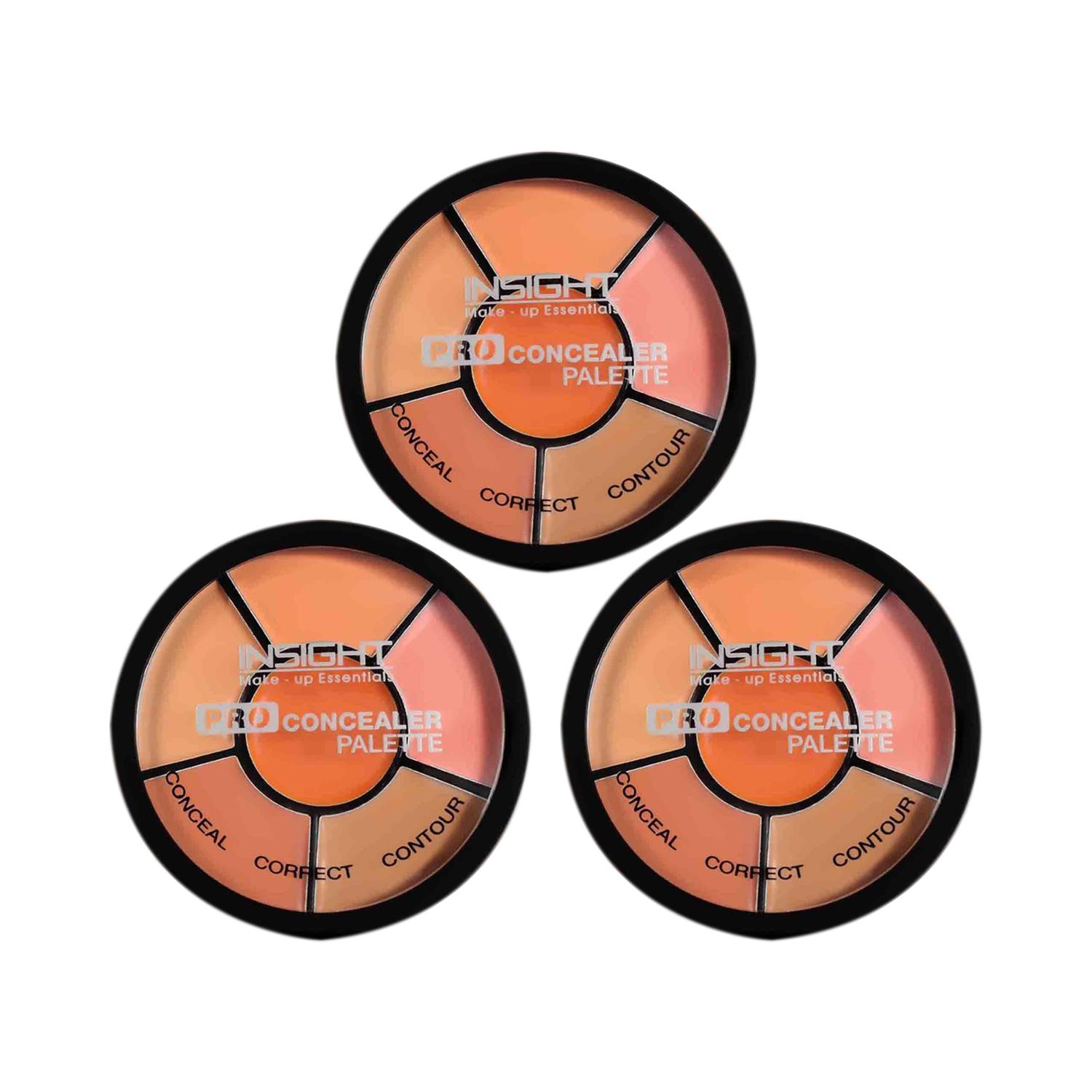 Insight Cosmetics | Insight Cosmetics Pro Concealer Palette Combo - Concealer (15 g) (Pack of 3)