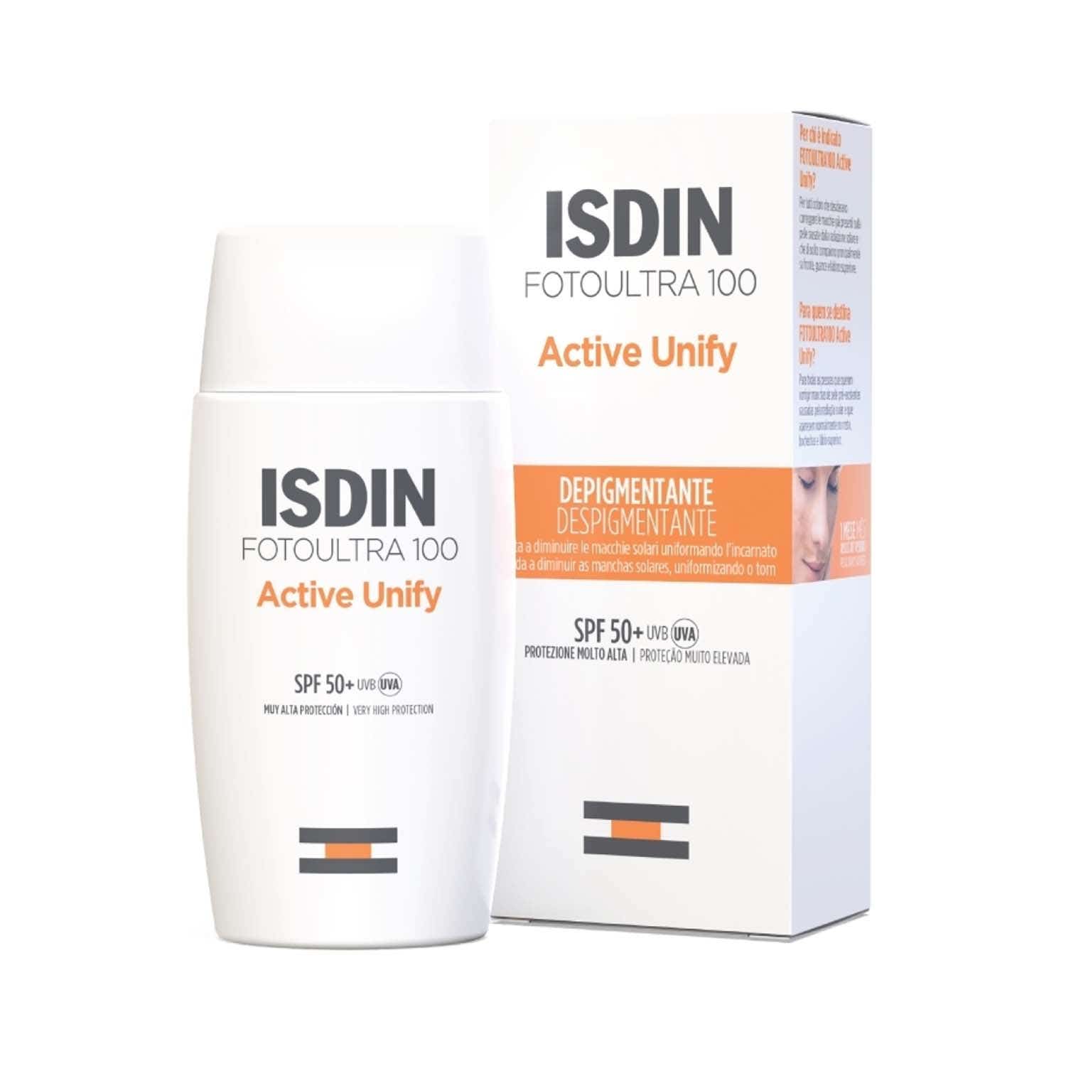 ISDIN | ISDIN Fotoultra 100 Active Unify Fusion Fluid Sunscreen SPF 50+ (50 ml)