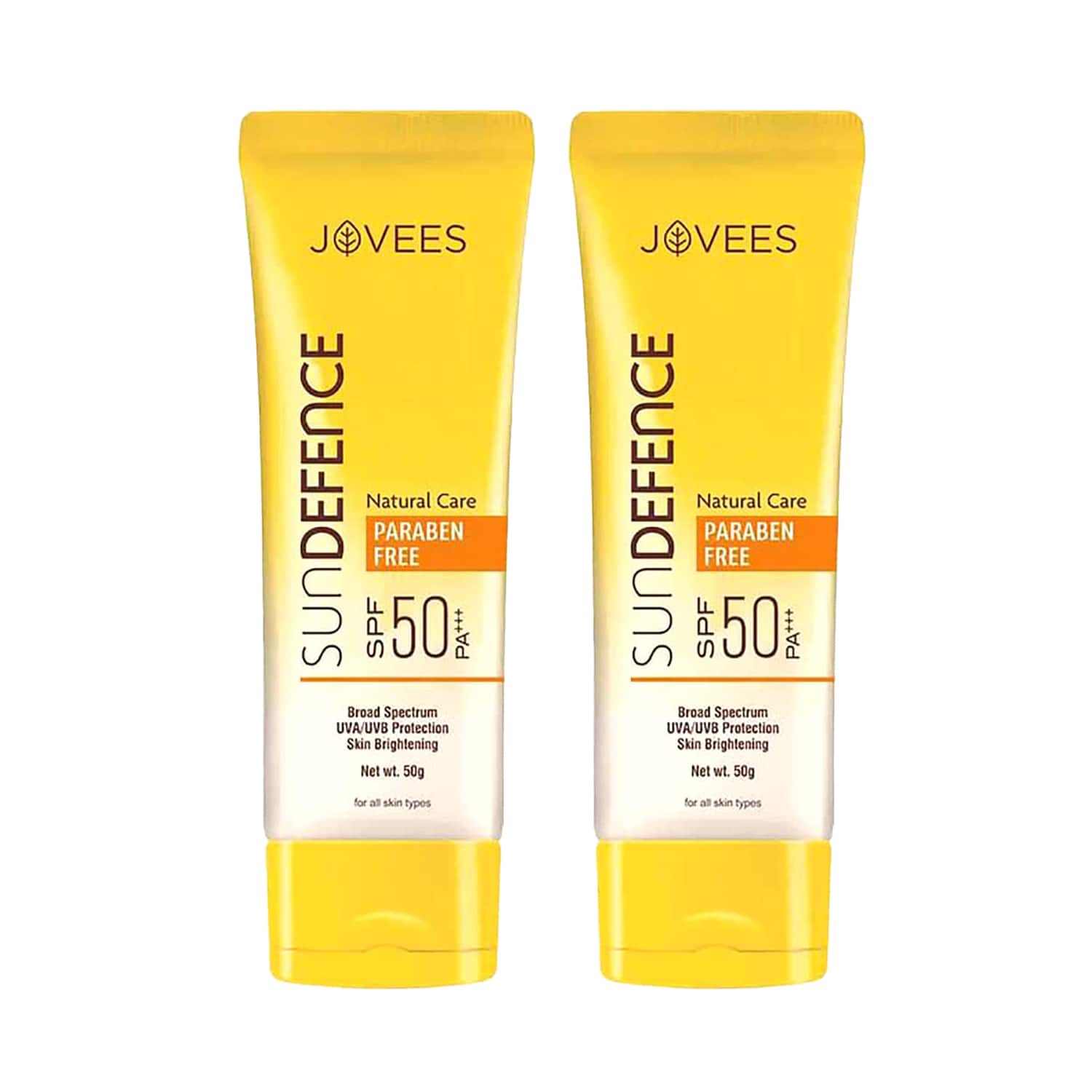 Jovees | Jovees Sun Defence Natural Care SPF 50 PA++ Cream (50 g) Pack of 2 Combo