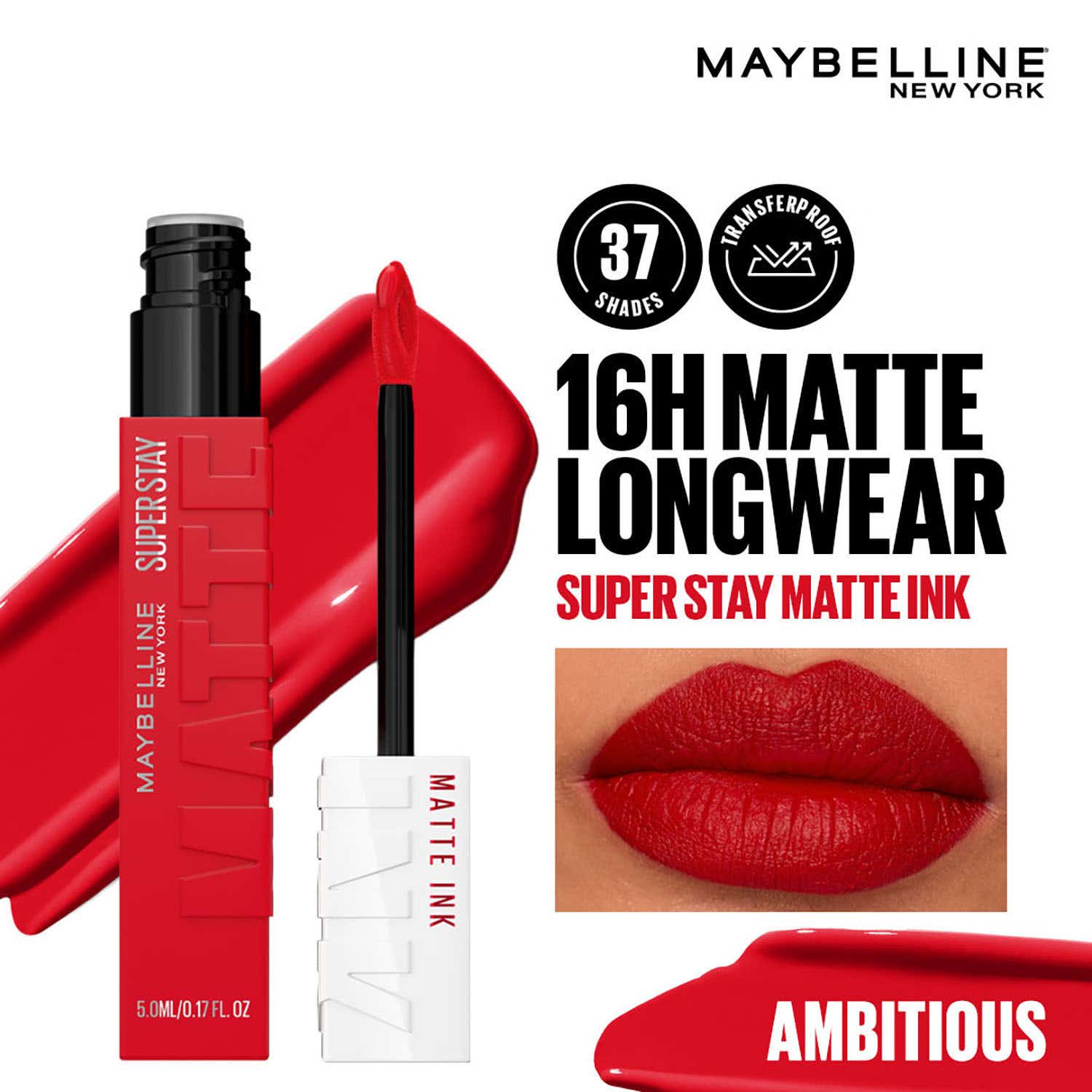 Maybelline New York | Maybelline New York Super Stay Matte Ink Liquid Lipstick - 220 Ambitious (5 ml)
