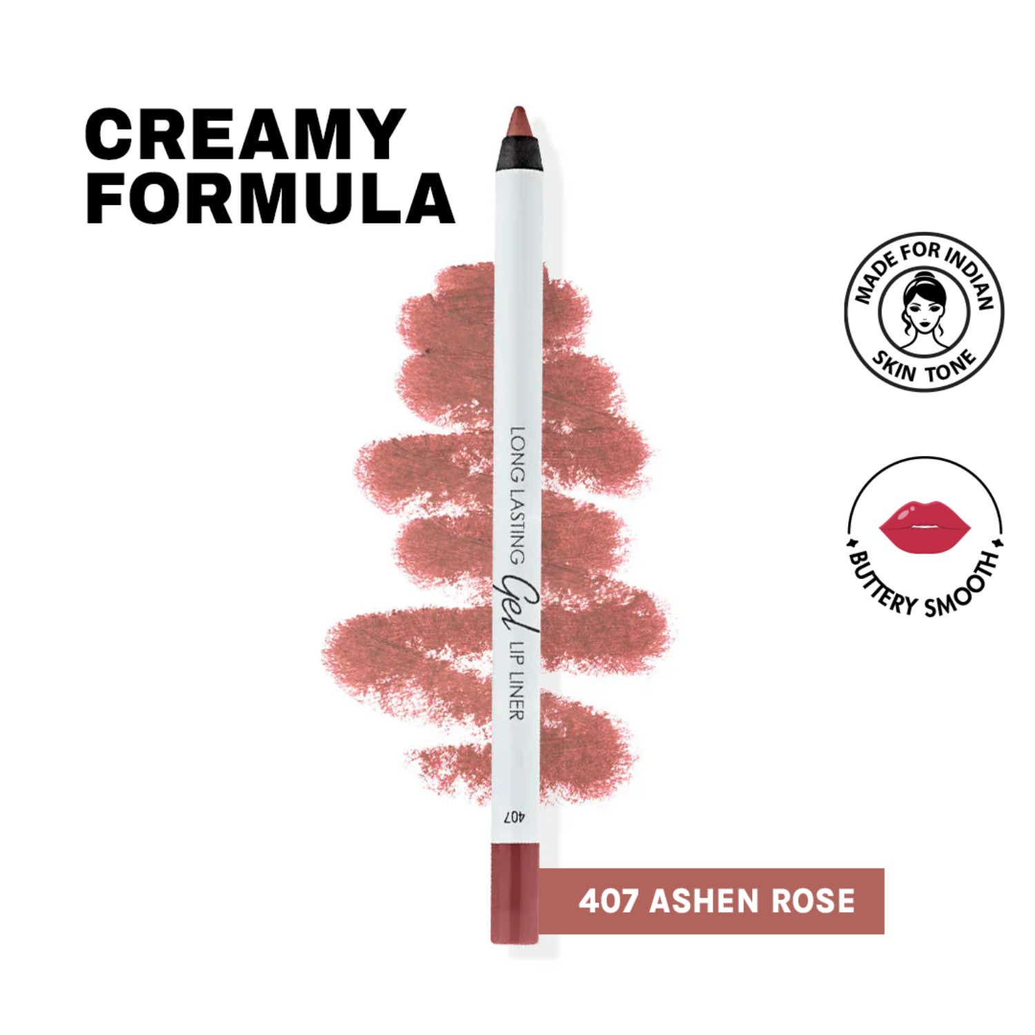 Lamel | Lamel Long Lasting Gel Lip Liner - 407 Ashen Rose (1.7g)