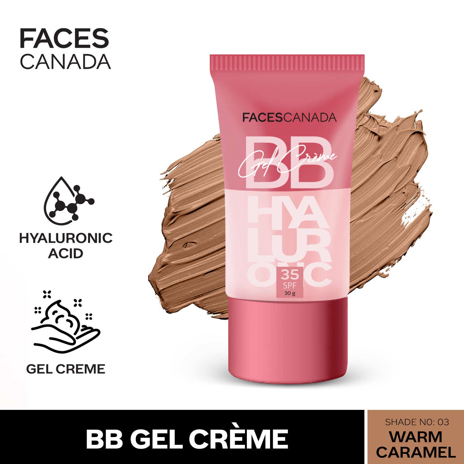 Faces Canada | Faces Canada BB Gel Creme SPF 35 - Warm Caramel (30 g)