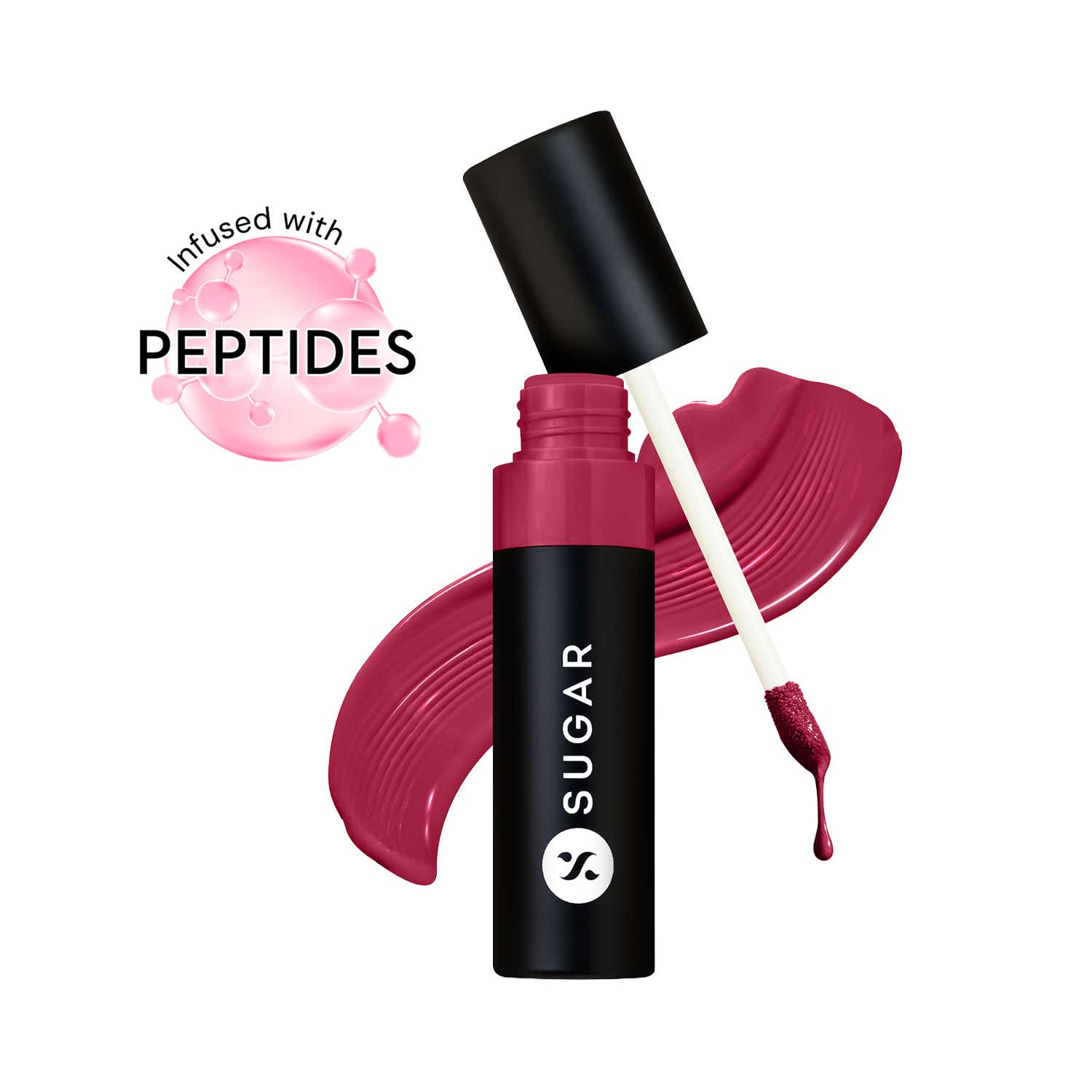 SUGAR Cosmetics | SUGAR Cosmetics Partner In Shine Transferproof Lip Gloss - 09 Raspberry Rosé (3 ml)