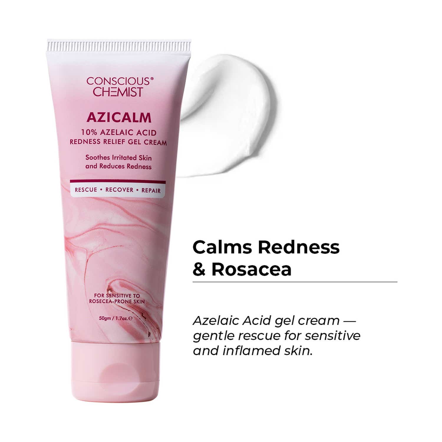 Conscious Chemist | Conscious Chemist 10% Azelaic Acid Gel Cream For Redness Relief & Acne Treatment (50gm)