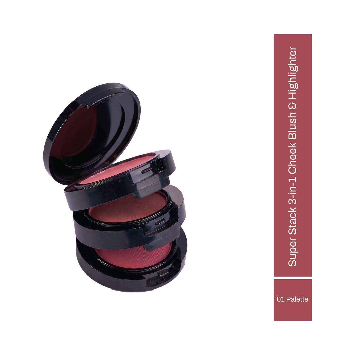 Power Beauty | Power Beauty Super Stack 3-in-1 Cheek Velvet Tint - 01 Dusty Rose Pink, 02 Copper Bronze, 03 Shiny Peach (15 g)