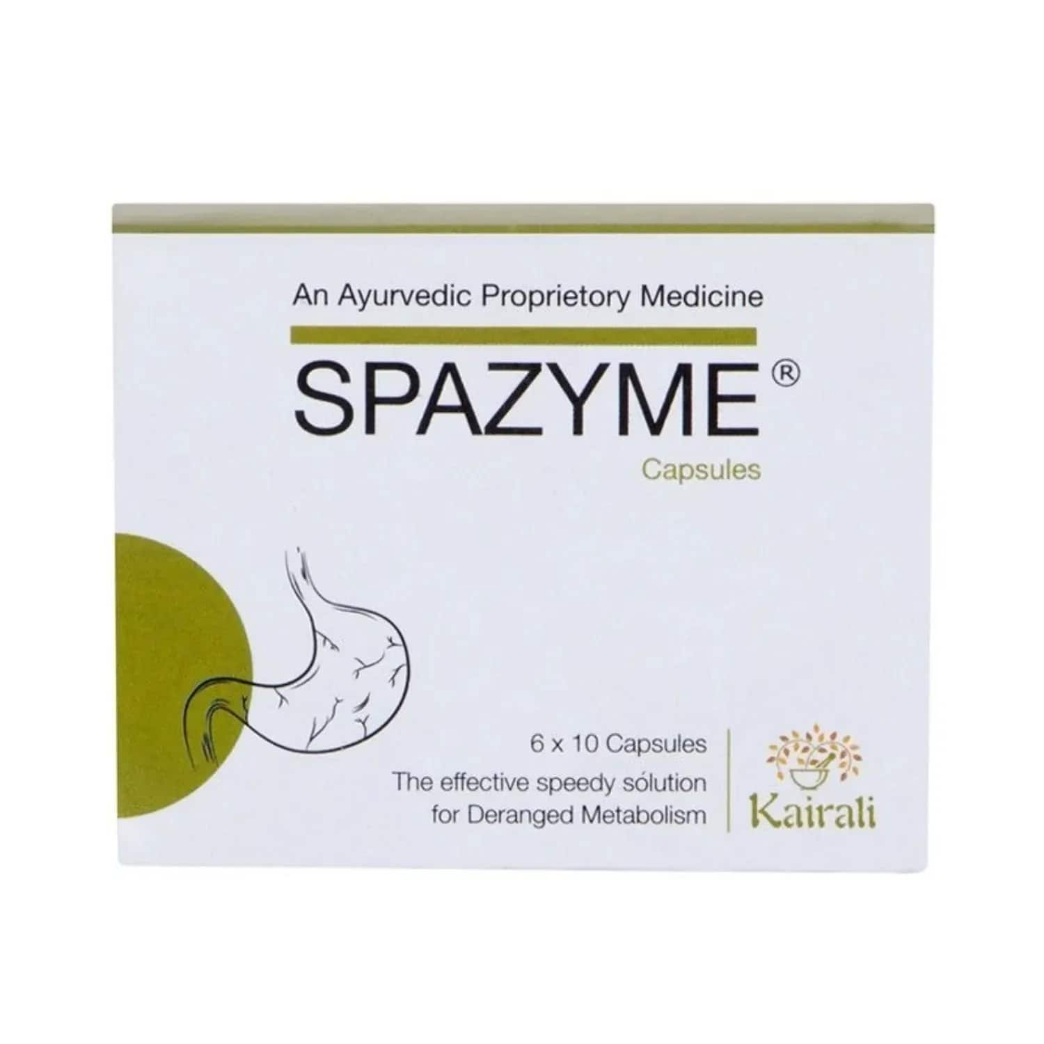 Kairali | Kairali Spazyme Capsule Ayurvedic Medicine for Gastric & Digestive Problems (60 Capsules)