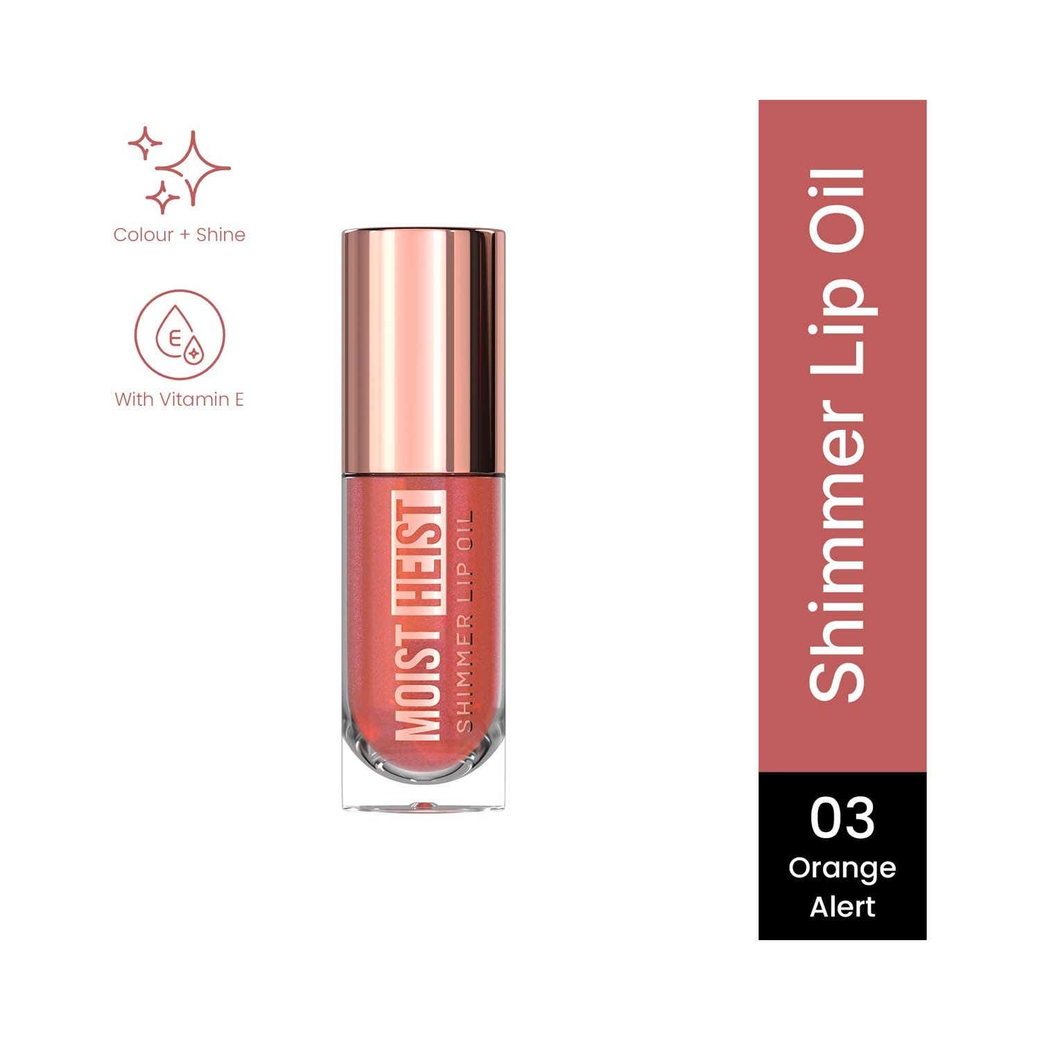 Swiss Beauty | Swiss Beauty Moist Heist Shimmer Lip Oil - 3 Orange Alert (4.8 g)