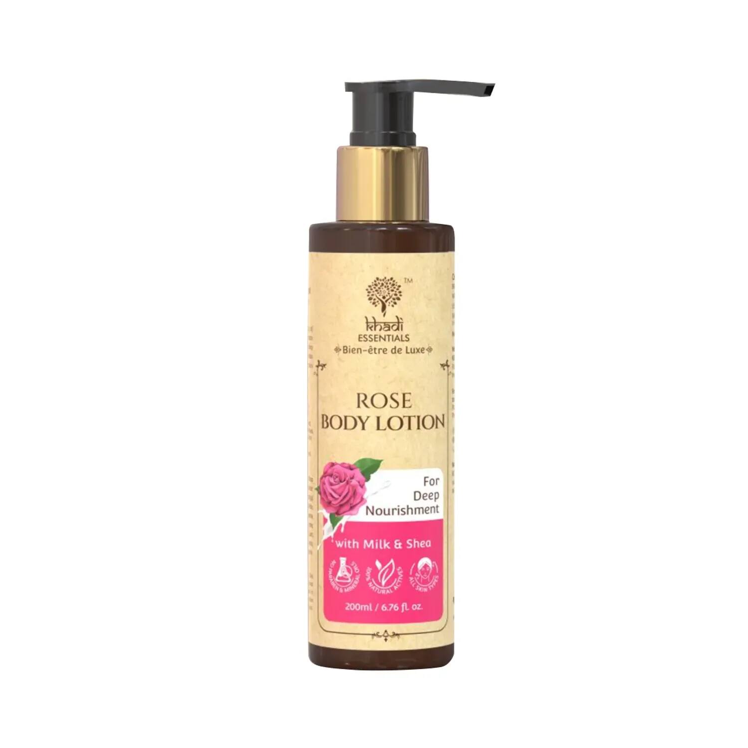 Khadi Essentials | Khadi Essentials Rose Body Lotion (200ml)