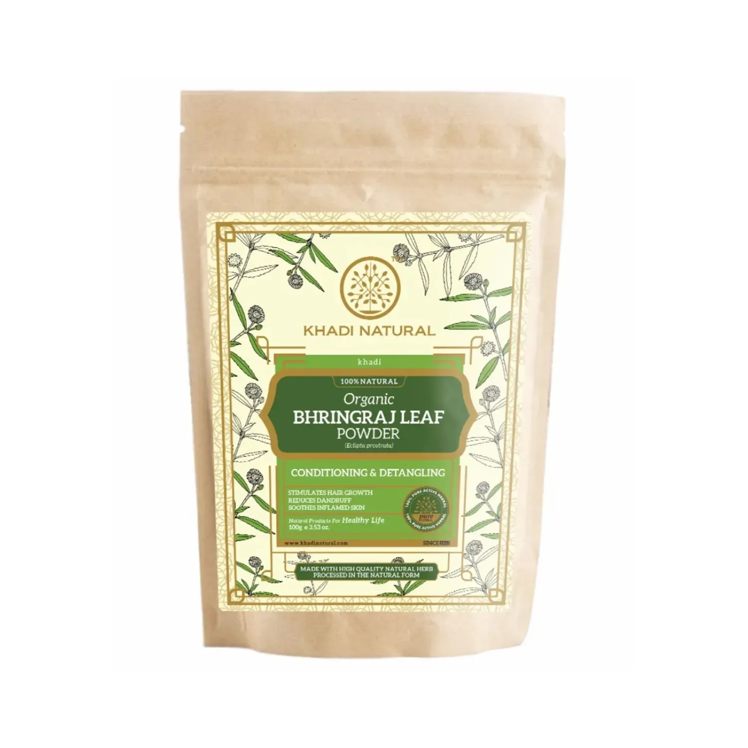 Khadi Natural | Khadi Natural Bhringraj Leaf Organic Powder (100g)
