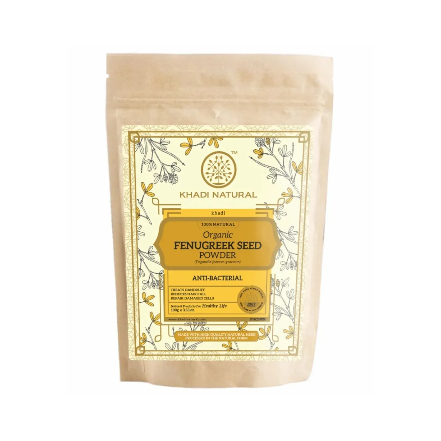 Khadi Natural | Khadi Natural Fenugreek Seed Organic Powder (100g)